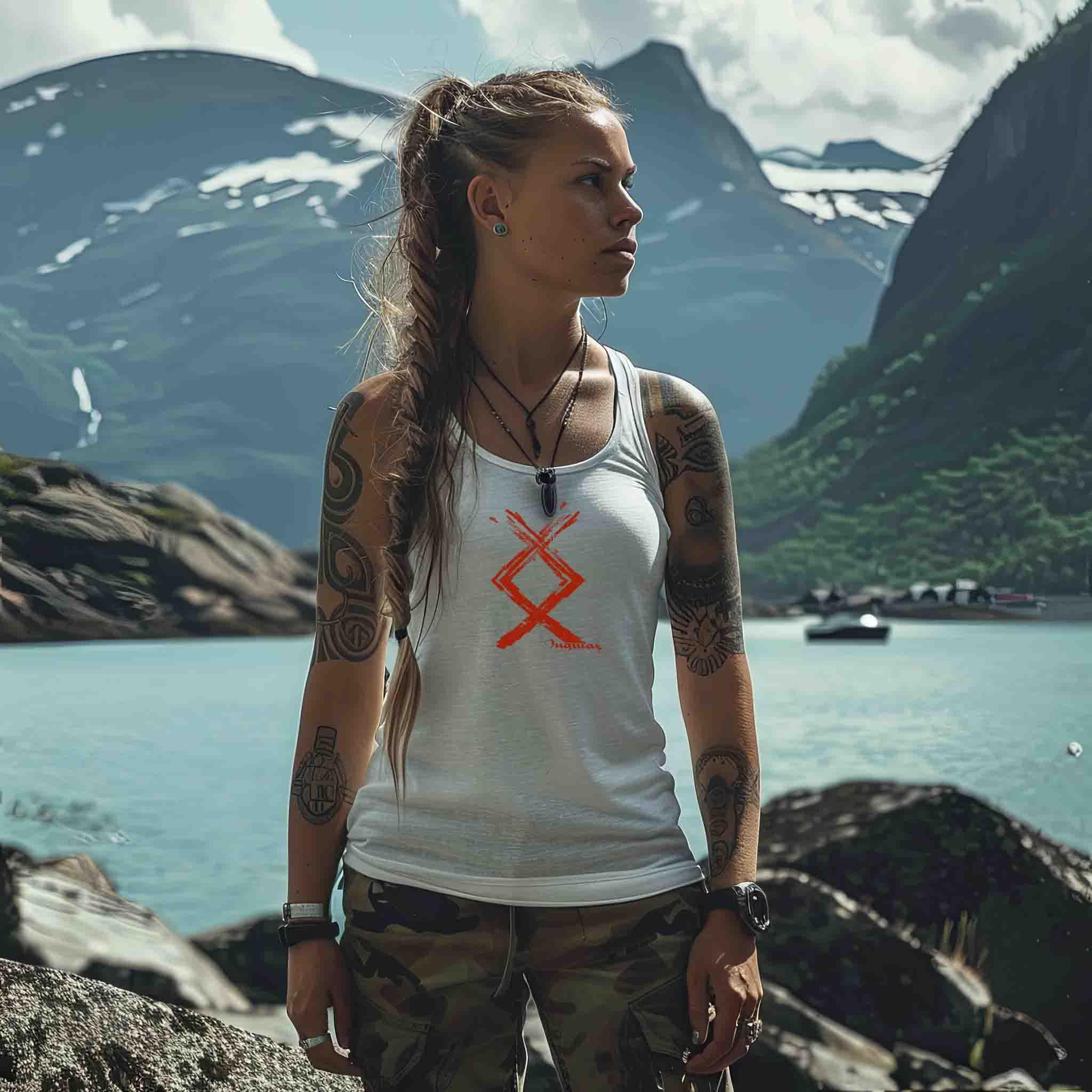Ingwaz Runen Tanktop - Nordische Mythologie Kraftsymbol - Nordic Viking Wear