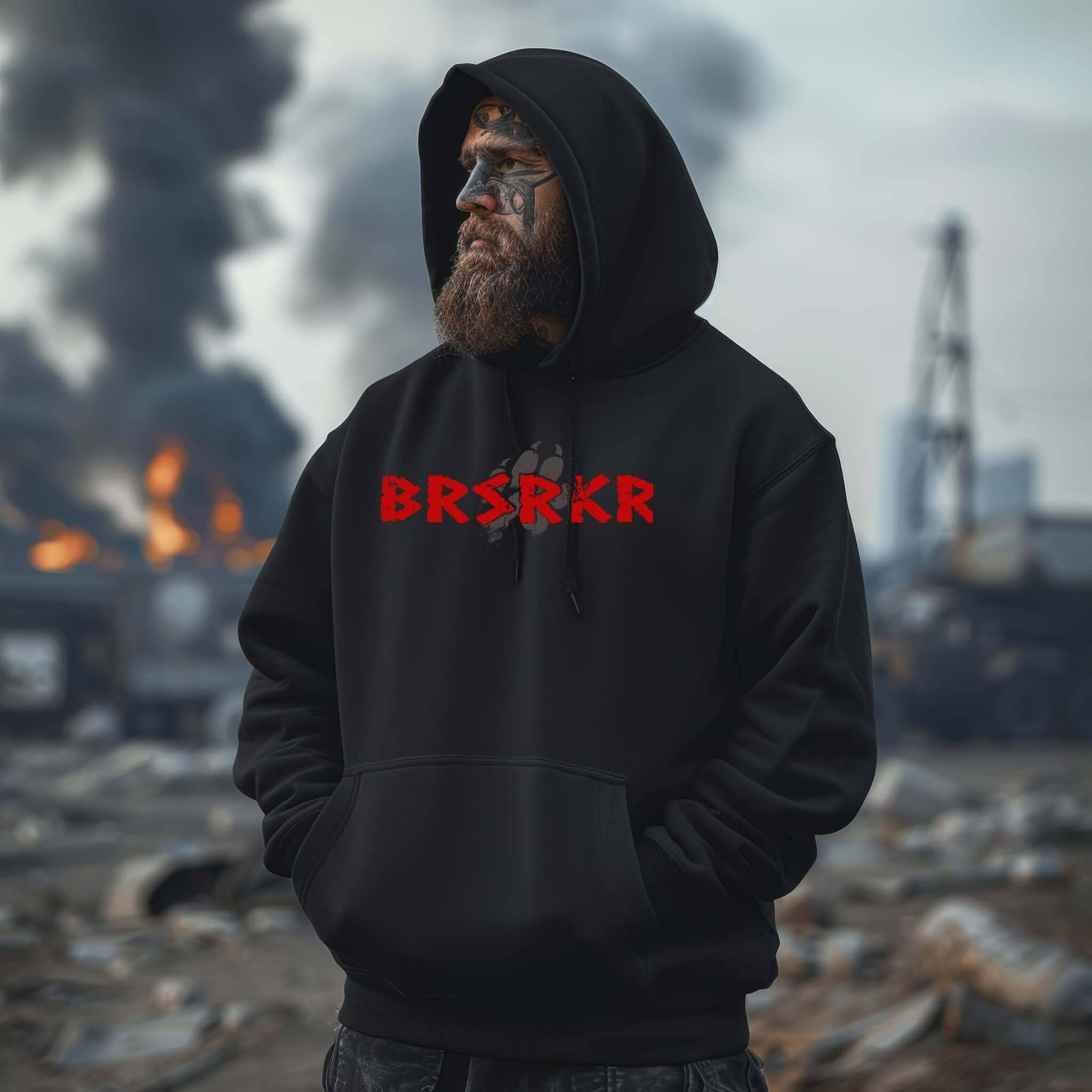 Wikinger Berserker Kralle Oversized Hoodie - Unisex Oversized Organic Hoodie - Nordic Viking Wear