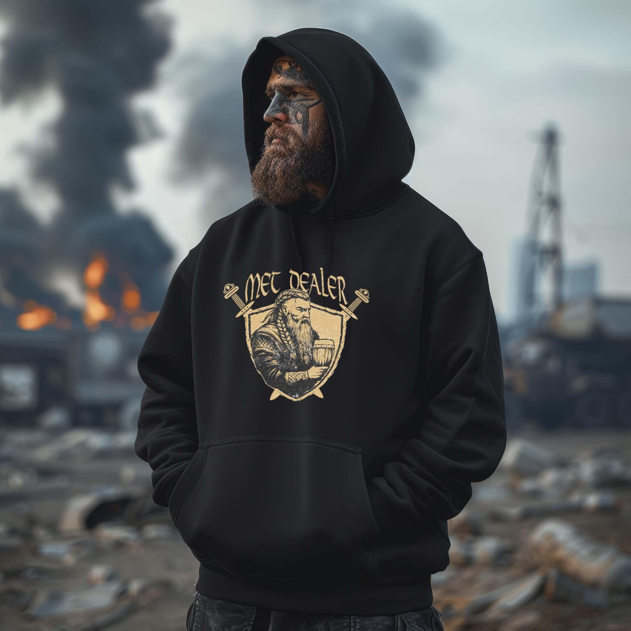 Met Dealer" Wikinger Oversized Hoodie – Für wahre Met-Liebhaber und Wikinger-Fans - Nordic Viking Wear