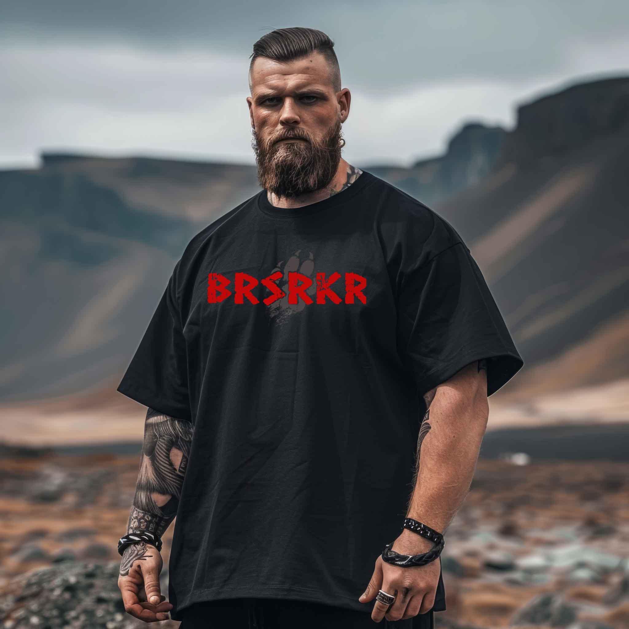 Wikinger Berserker Bärenkralle Heavy Oversized T-Shirt – Entfessle den Krieger in Dir - Nordic Viking Wear