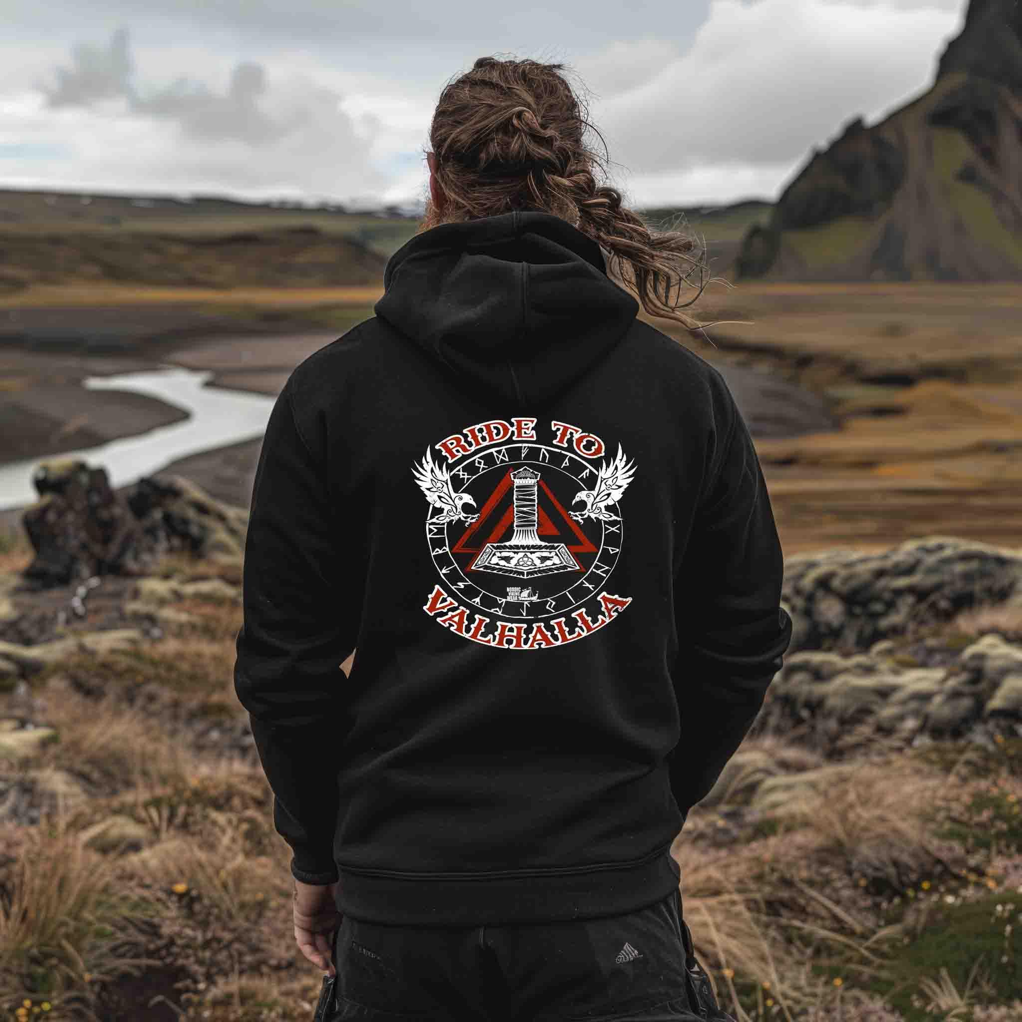 ⚔️ Ride to Valhalla Zipp-Hoodie – Wikinger-Krieger Stil 🛡🔥 - Nordic Viking Wear