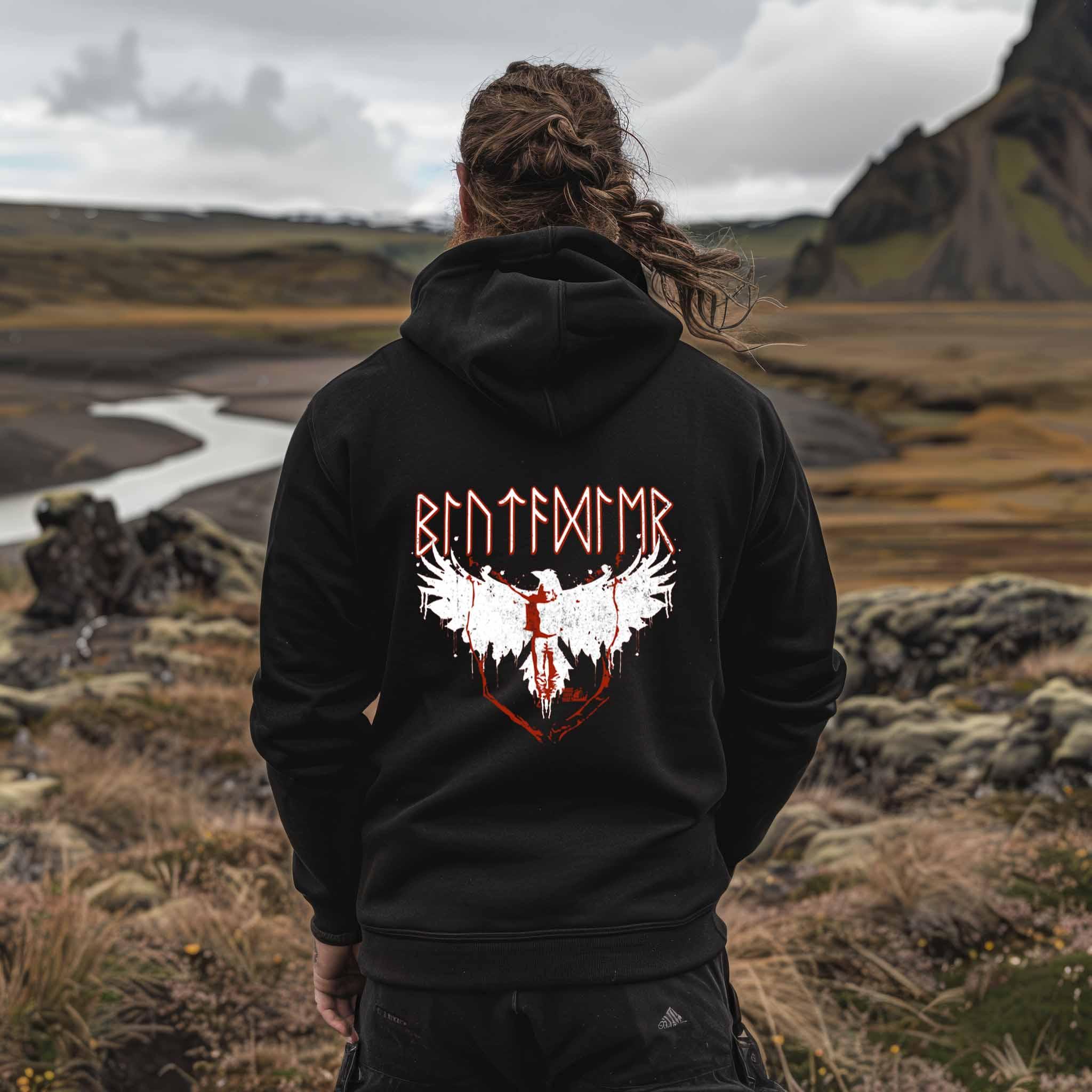 Wikinger-Premium Hoodie "Blutadler" – Nordischer Stolz & Stärke im Blutaar-Design
