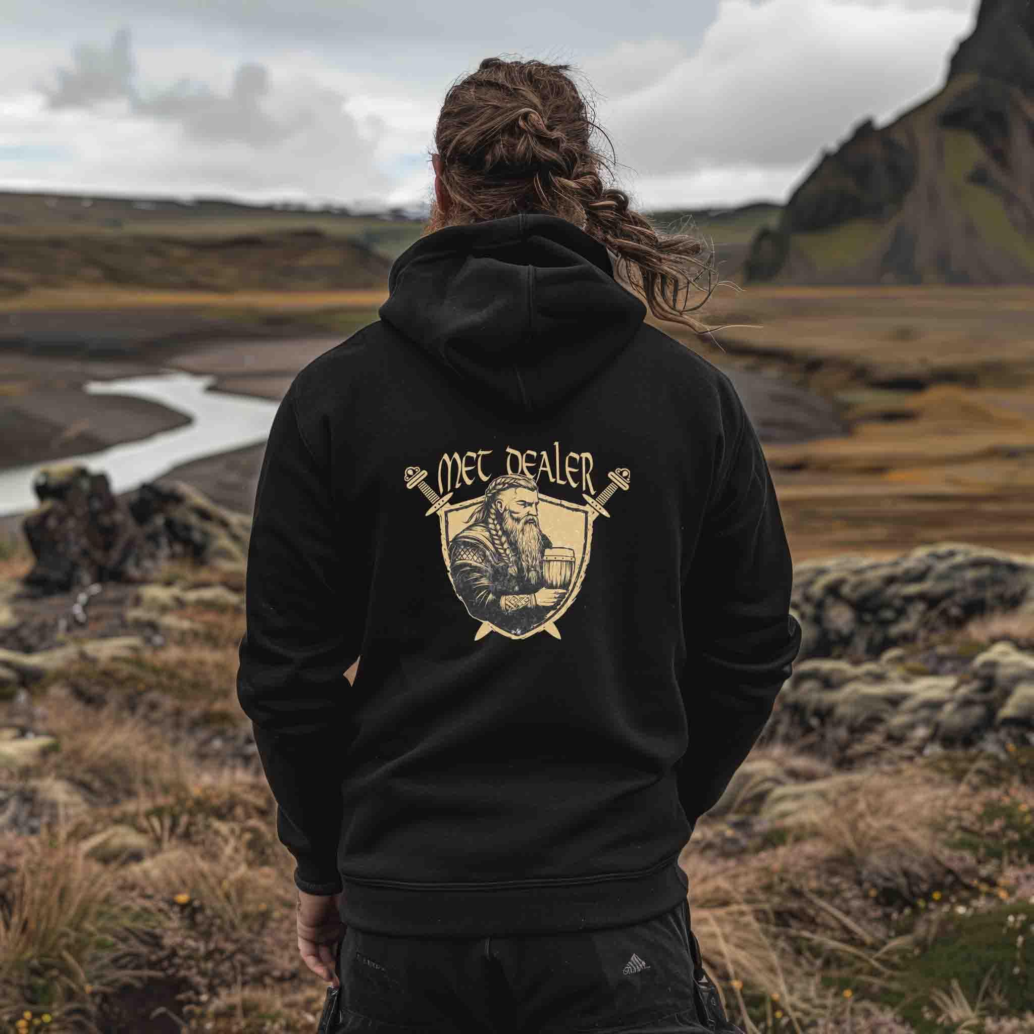 🍺 Wikinger Zipp-Hoodie "Met Dealer" – Perfekt für echte Nordmänner! ⚔ - Nordic Viking Wear