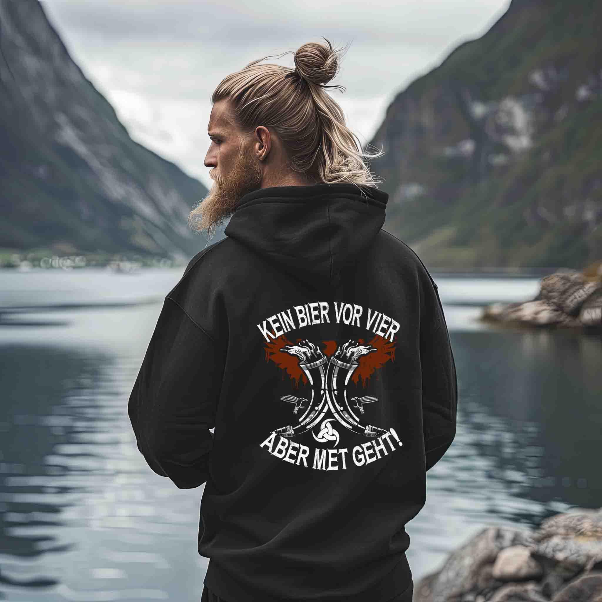 🔥 WIKINGER-ZIPP-HOODIE – KEIN BIER VOR VIER, ABER MET GEHT! 🍻 - Nordic Viking Wear