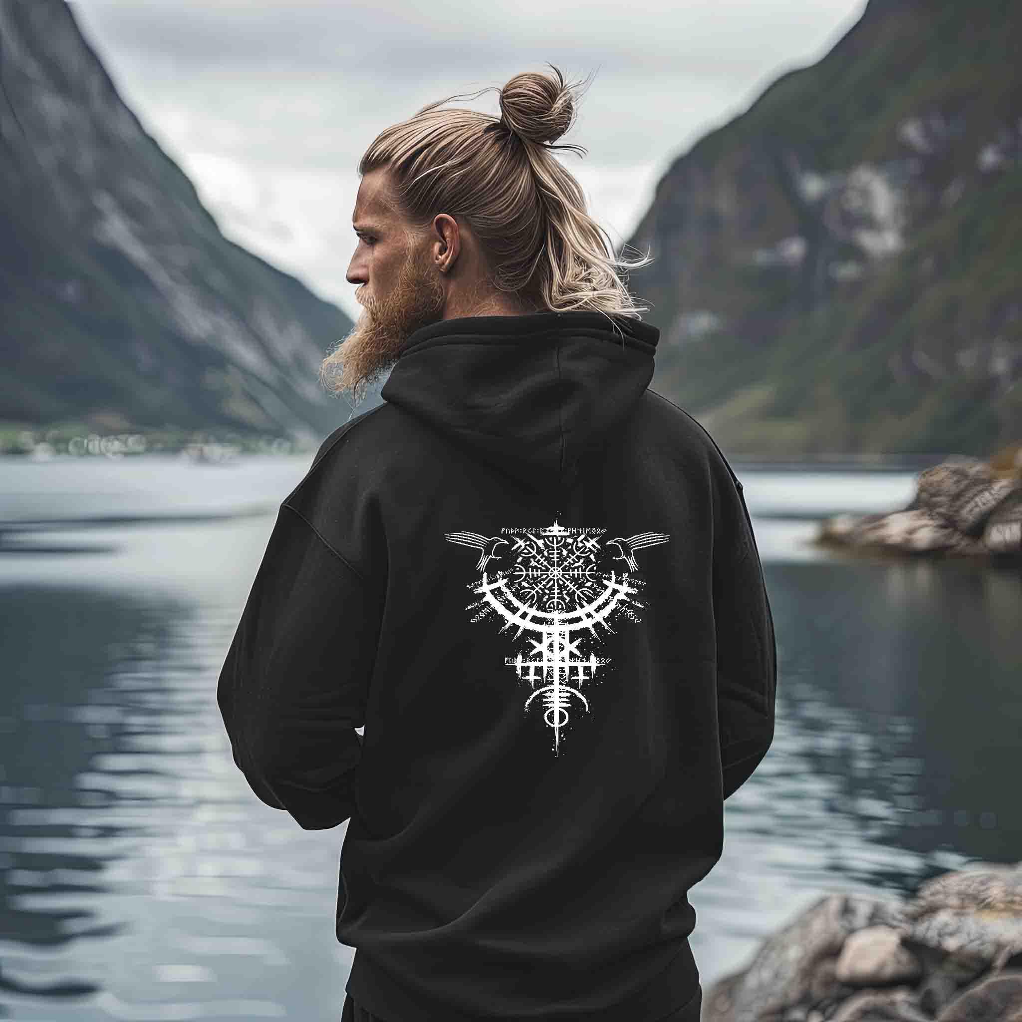 🛡️ Helm of Awe – Der Schutz der Wikinger auf deinem Hoodie ⚔️ - Nordic Viking Wear