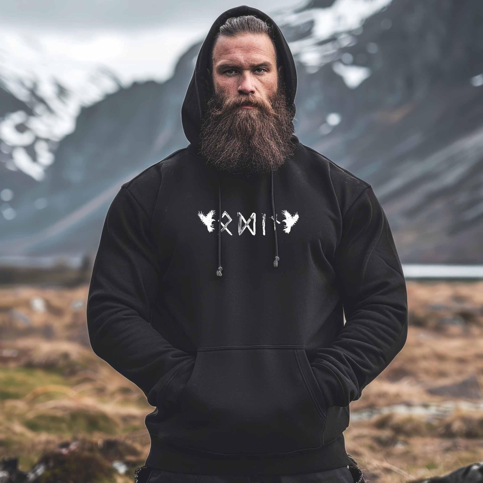 Premium Hoodie Odin Runenschrift - Nordic Viking Wear