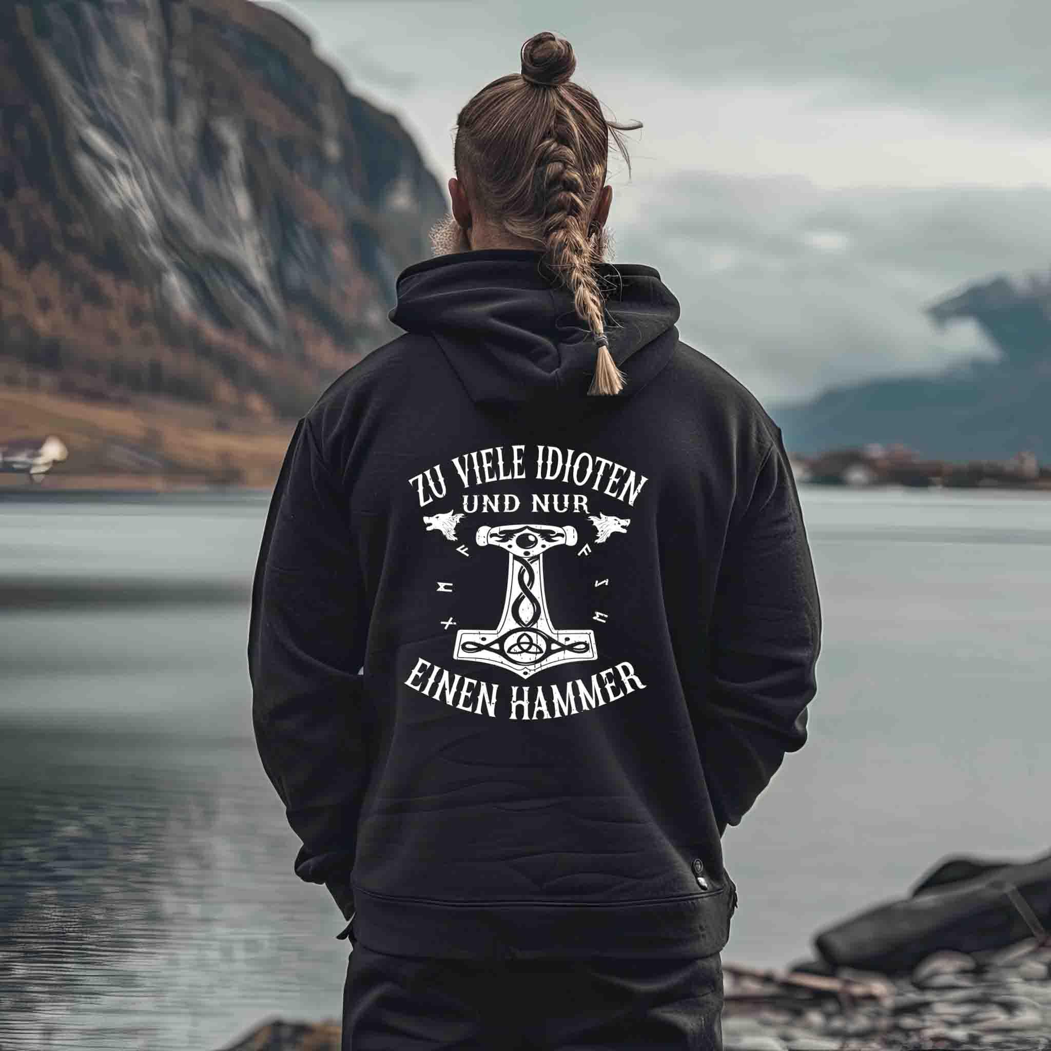 Mjölnir Zipp-Hoodie – Der perfekte Hoodie für wahre Nordmänner ⚡🔨 - Nordic Viking Wear