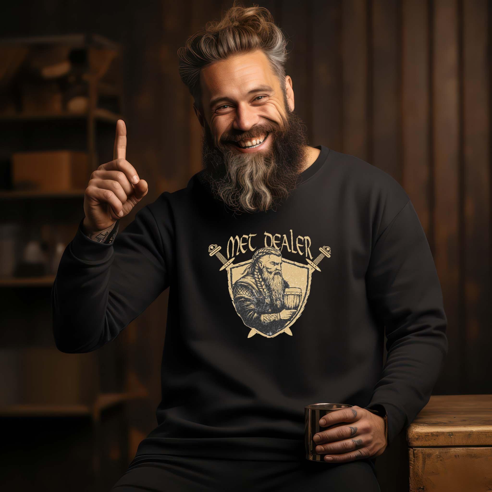 Met Dealer" Wikinger Sweatshirt – Für wahre Met-Liebhaber und Wikinger-Fans - Unisex Pullover