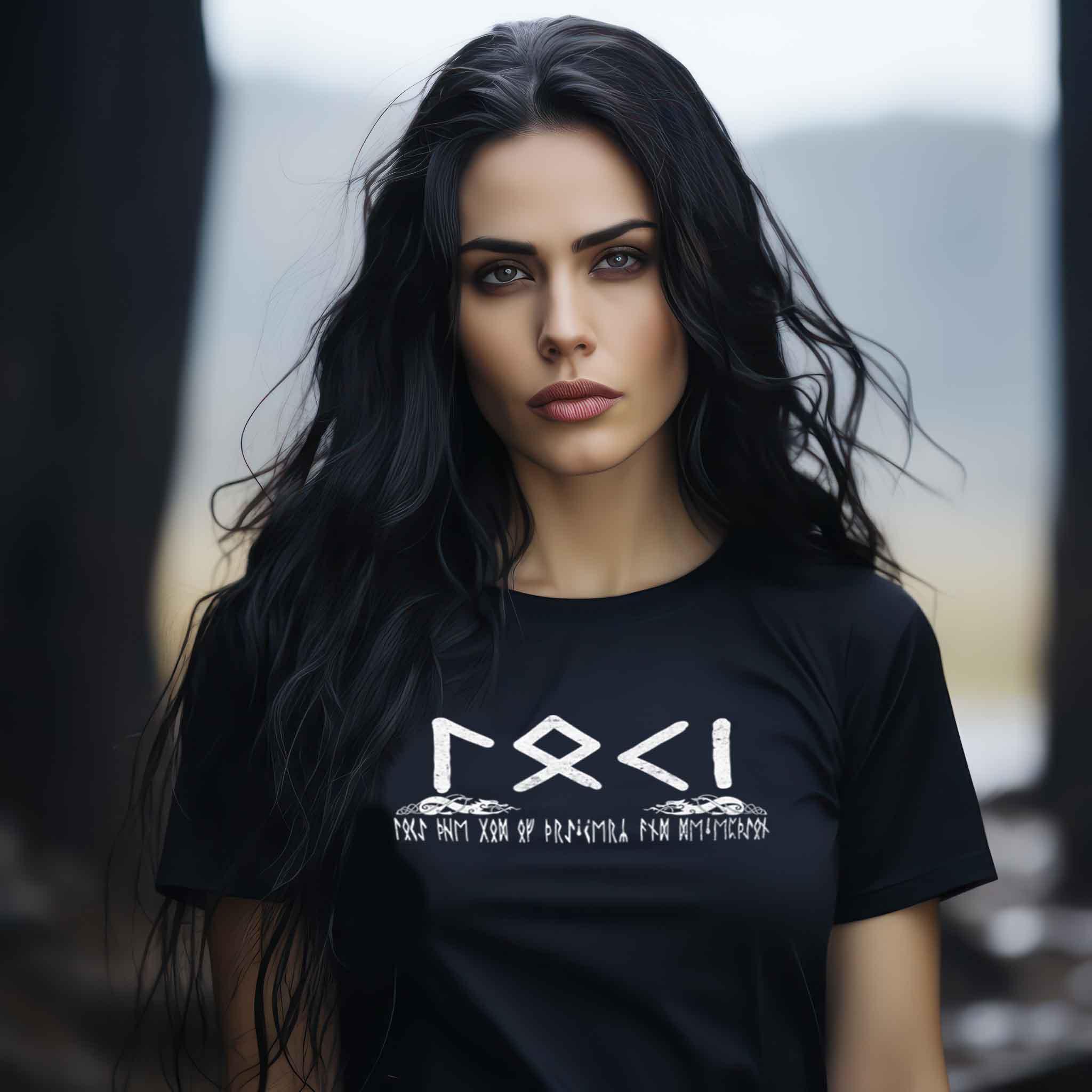 Schildmaiden-Premiumshirt Loki Der Gott der List und Täuschung - Nordic Viking Wear
