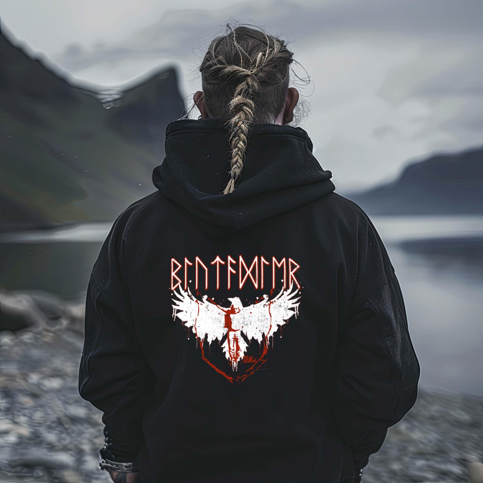 Wikinger- Oversized Hoodie "Blutadler" – Nordischer Stolz & Stärke im Blutaar-Design - Nordic Viking Wear