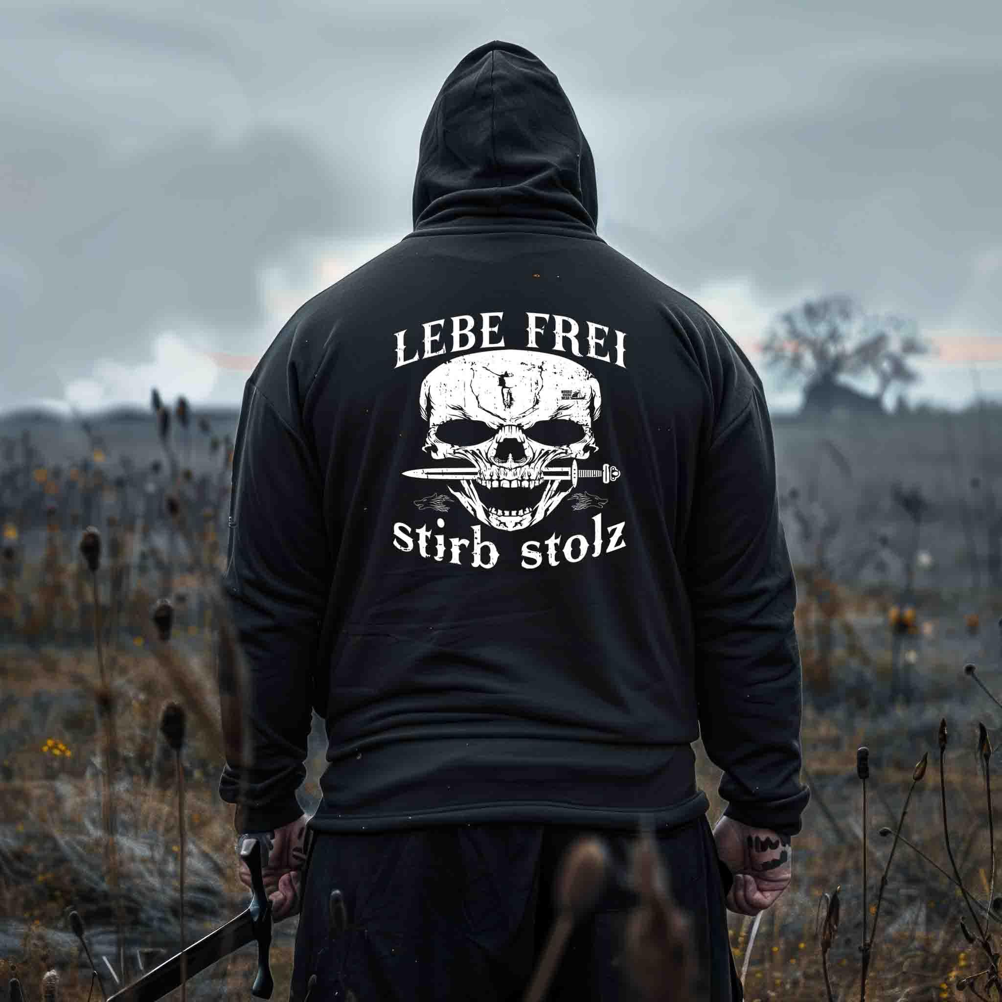 Lebe frei, stirb stolz – Wikinger Zipp-Hoodie für echte Krieger ⚔️💀 - Nordic Viking Wear