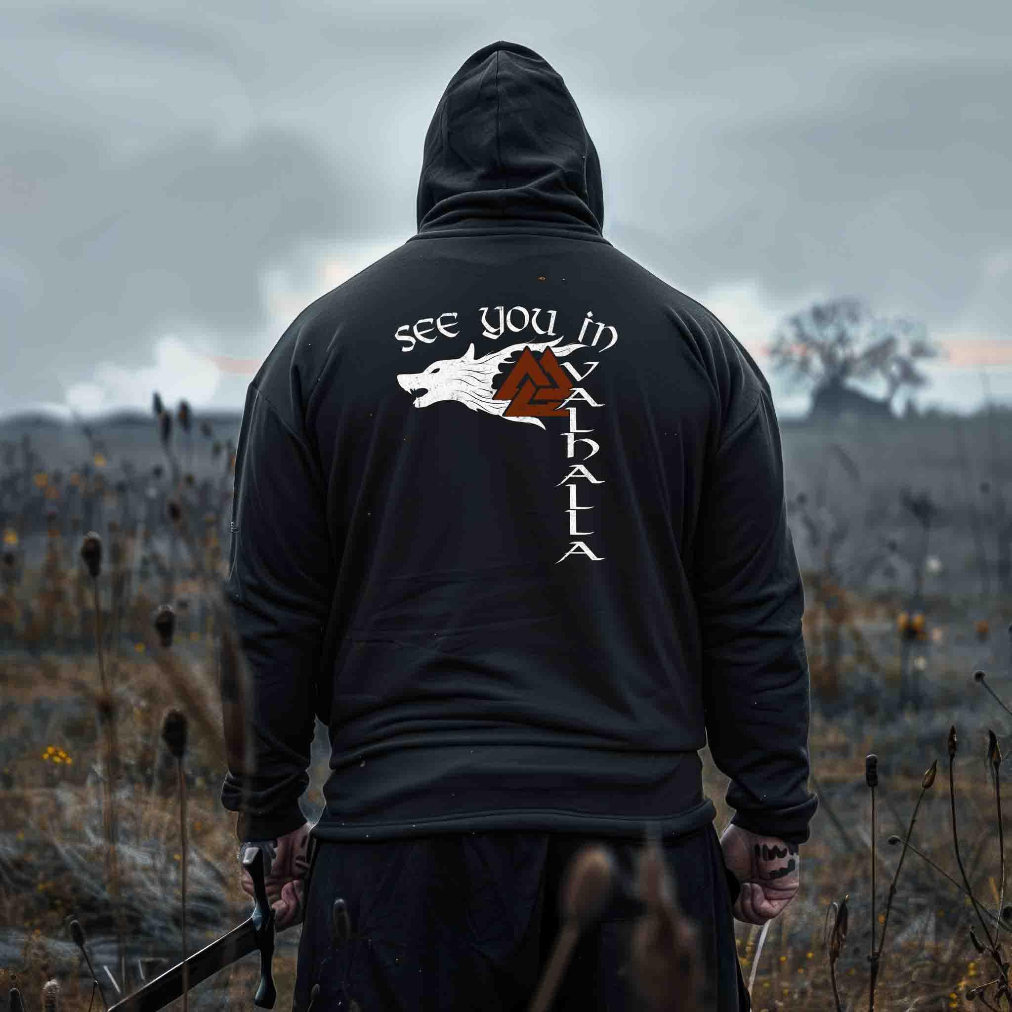 🔥 SEE YOU IN VALHALLA – Der ultimative Wikinger-Zipp-Hoodie für Krieger & Legenden! ⚔️ - Nordic Viking Wear