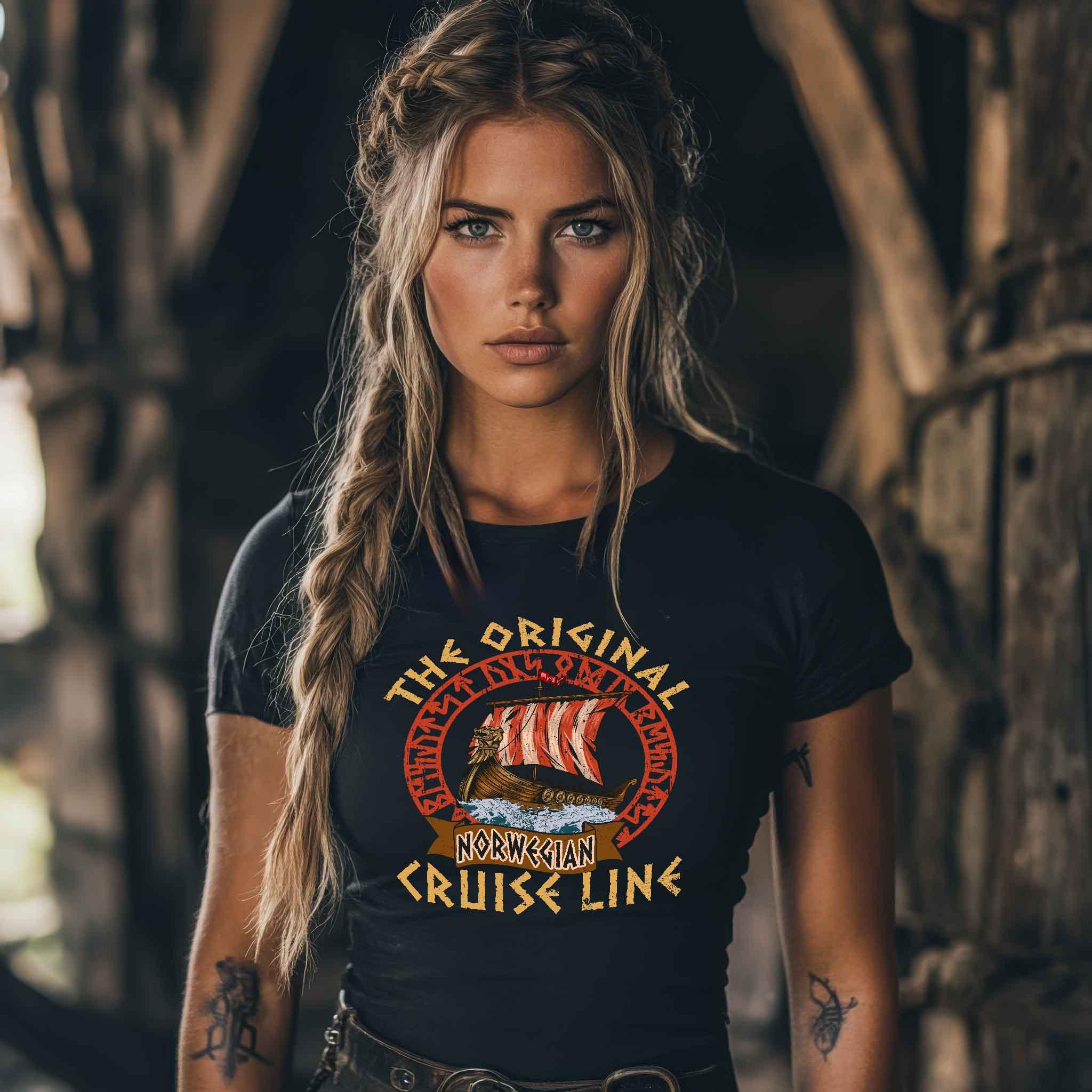 Schildmaiden Expresser Shirt Norwegian Cruise Line - Nordic Viking Wear