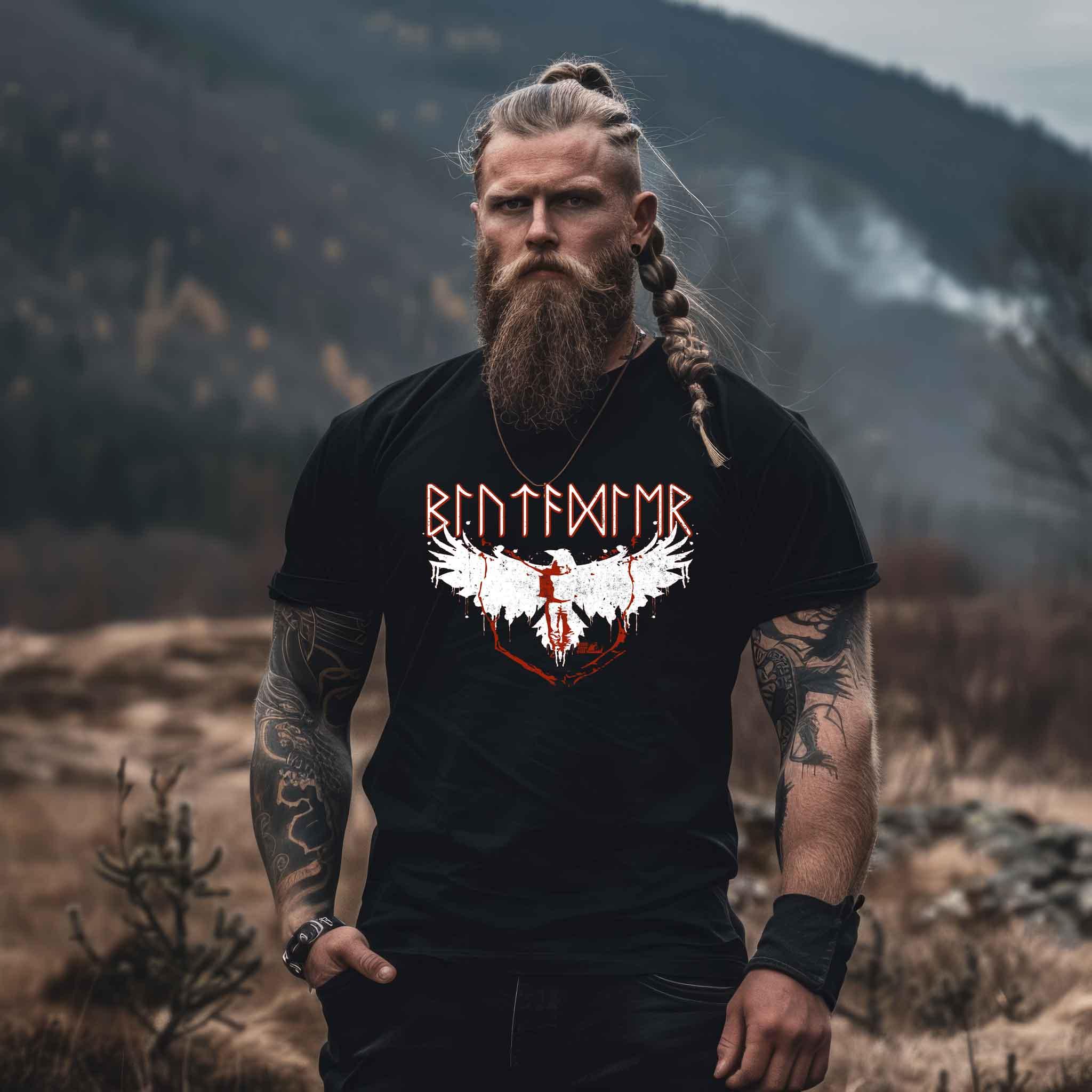 Wikinger-Premiumshirt "Blutadler" – Nordischer Stolz & Stärke im Blutaar-Design - Nordic Viking Wear