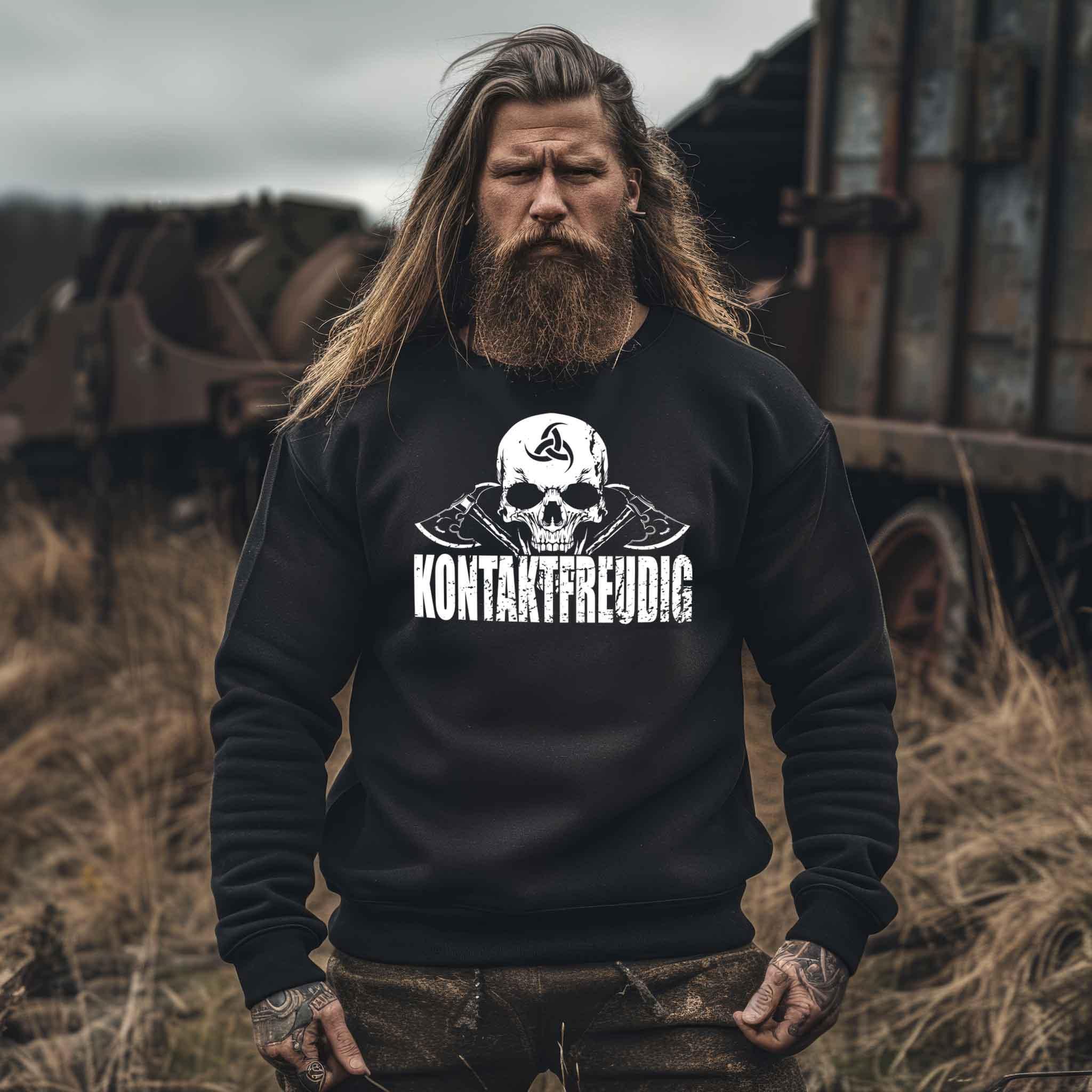 Wikinger Sweatshirt Kontaktfreudig - Nordic Viking Wear