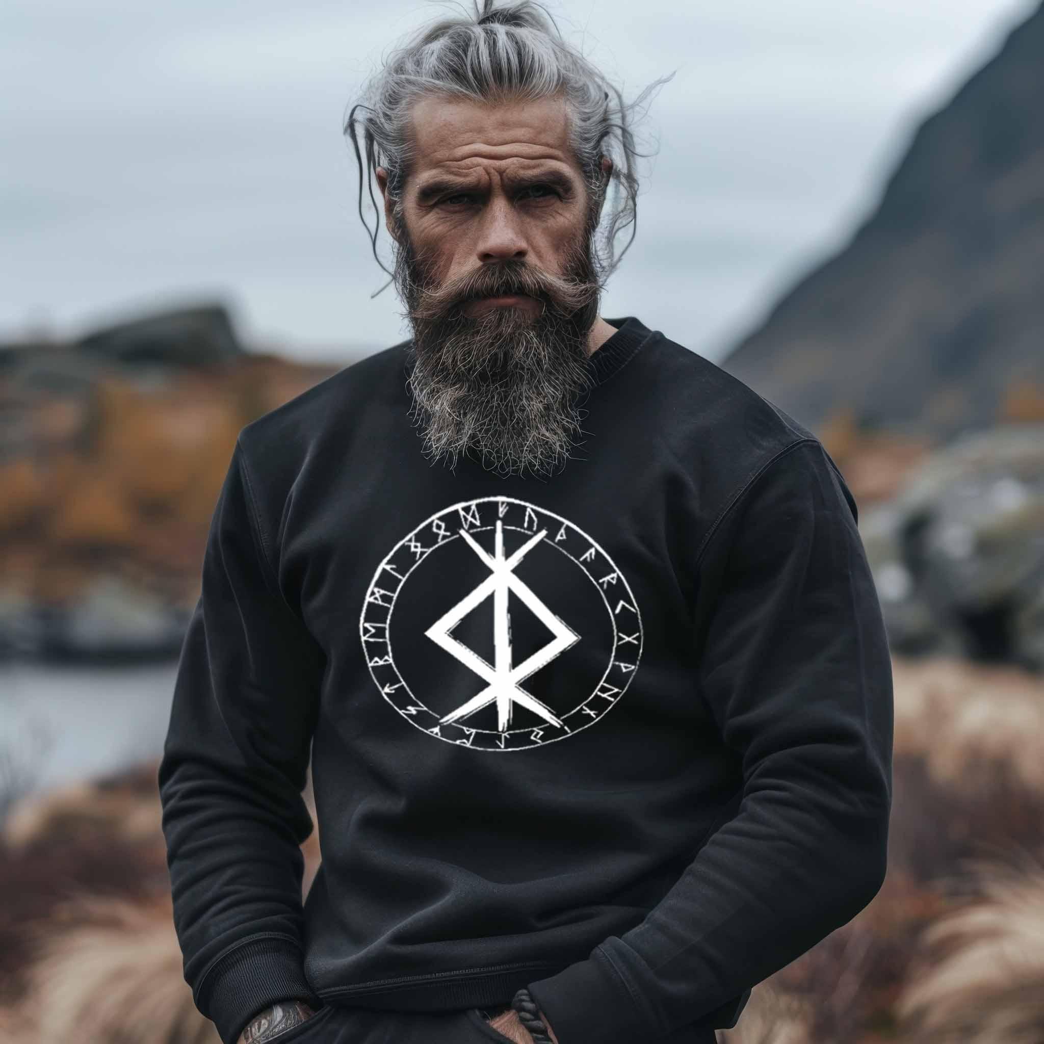 Wikinger Binde Runen Sweatshirt Protection - Nordic Viking Wear