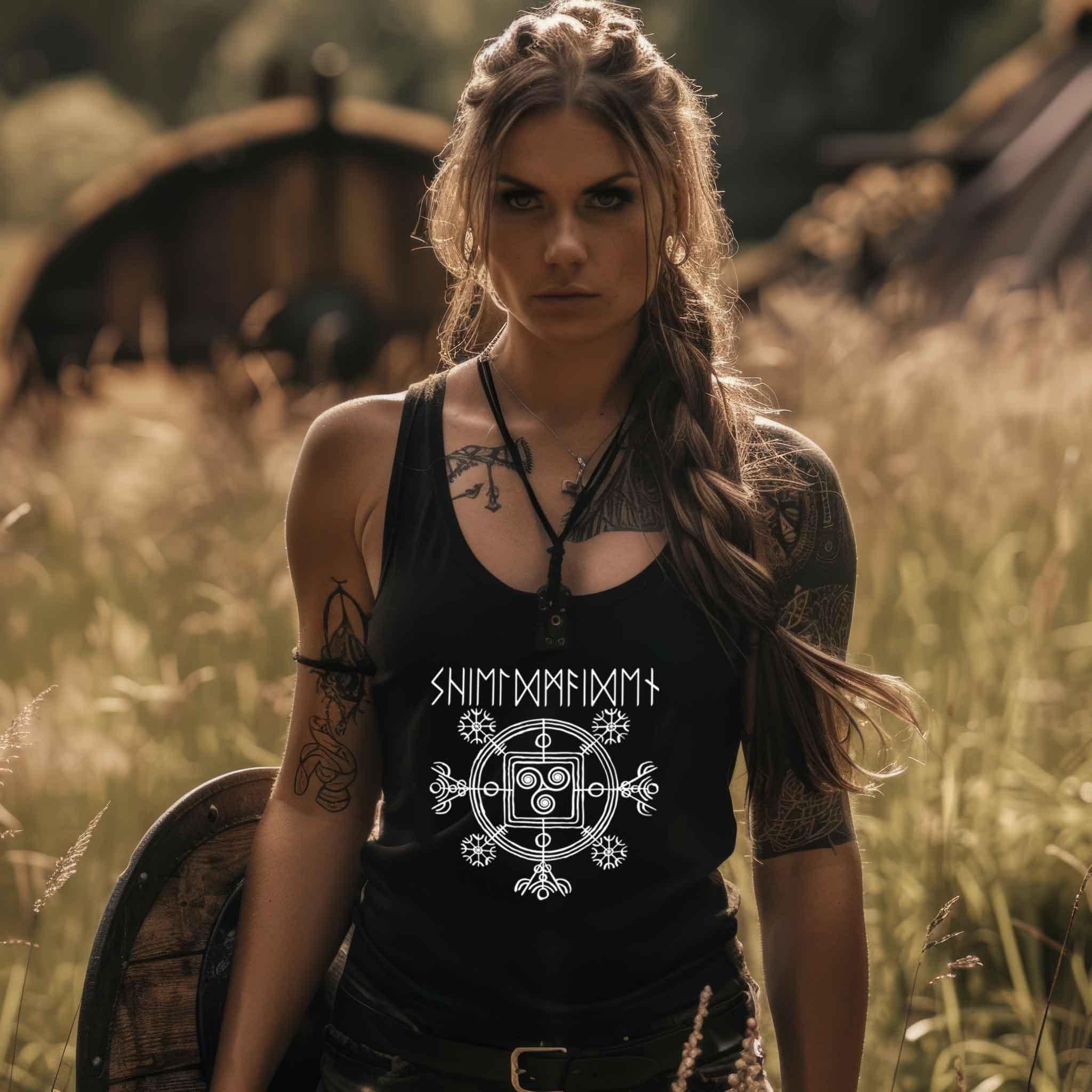 Schildmaiden Tanktop mit Triskele – Symbol der Kraft und Weisheit - Nordic Viking Wear
