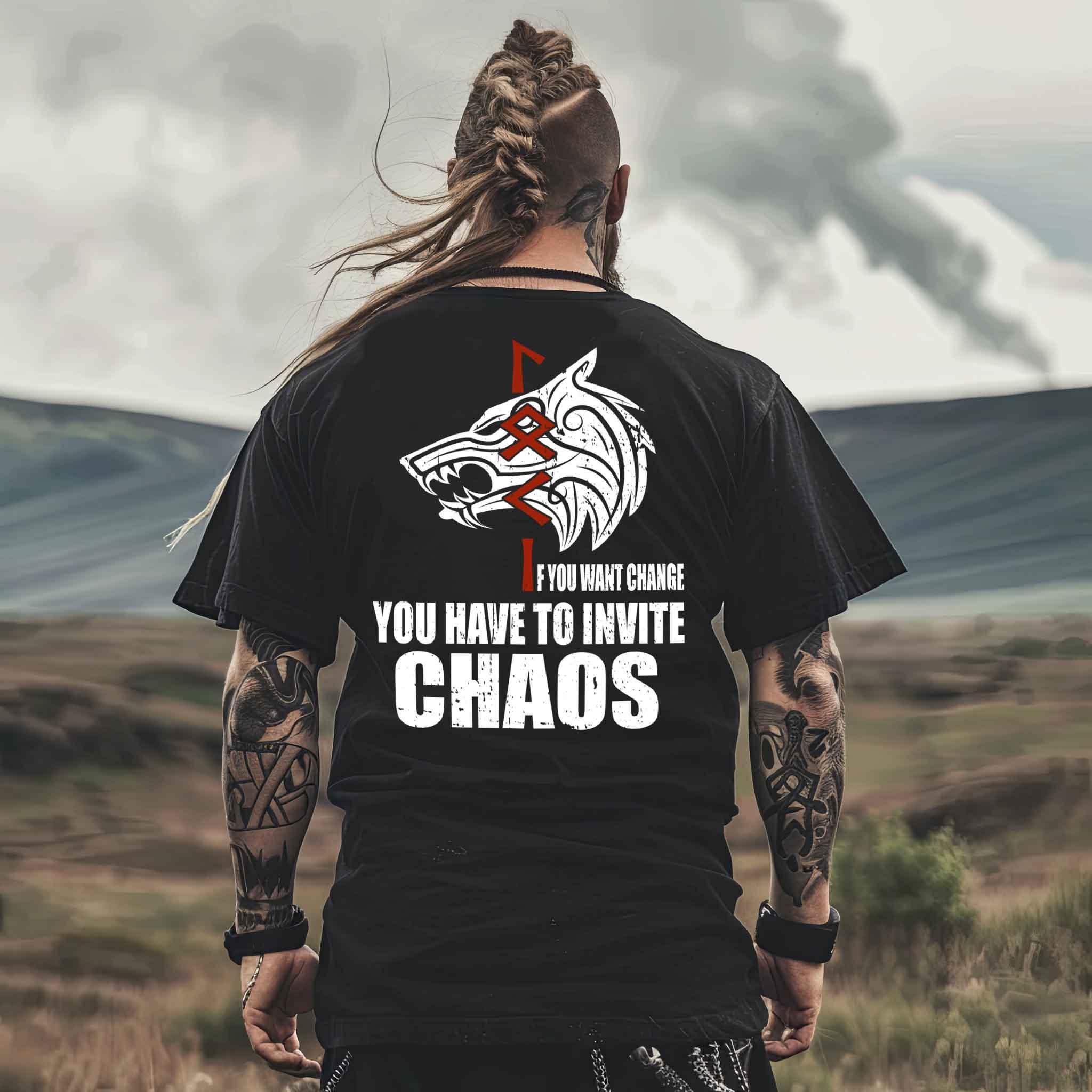 Wikinger "Chaos" Heavy Oversized Shirt mit Loki-Inspiration - Nordic Viking Wear