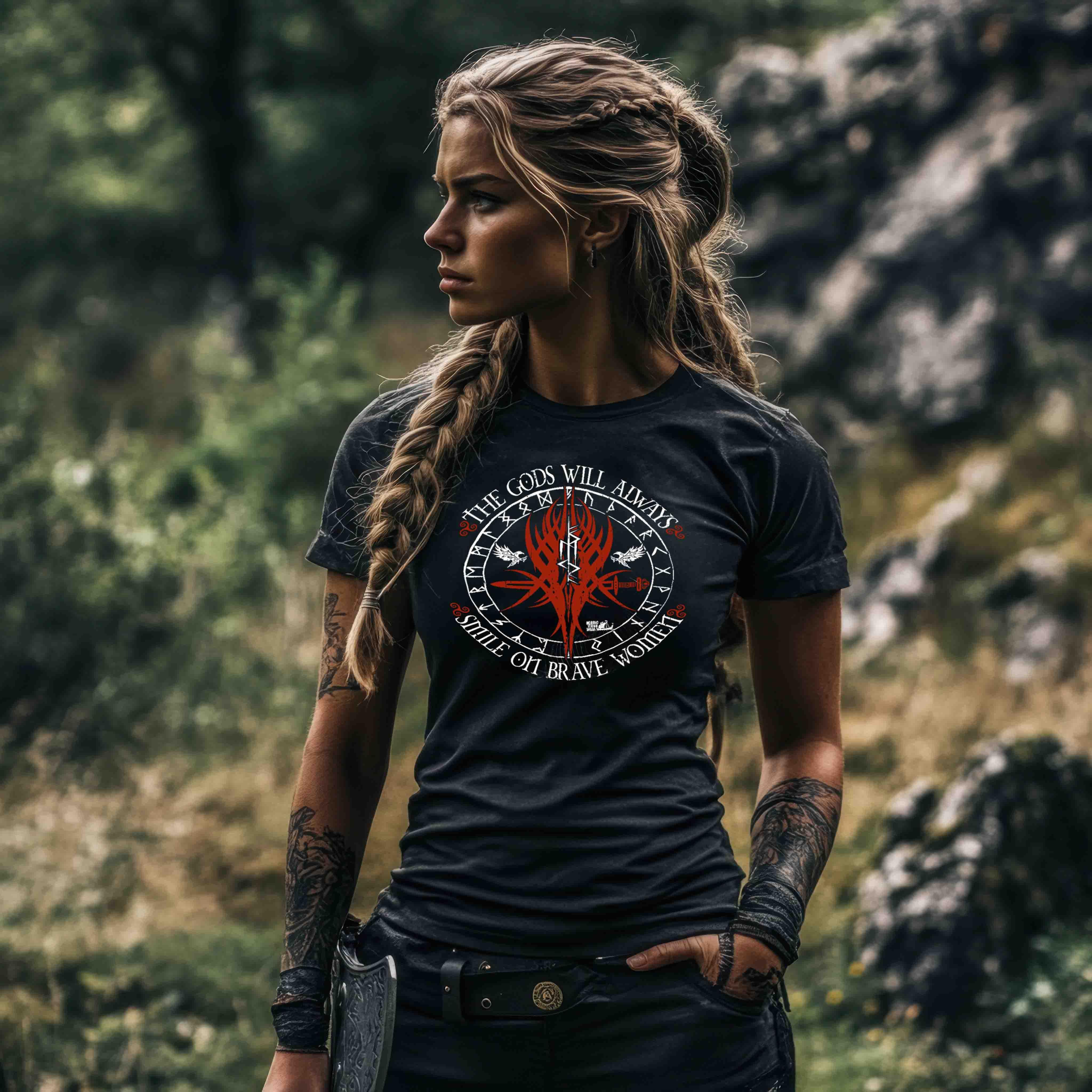 Schildmaiden Expresser Shirt The Gods Will Always Smile on Brave Women
