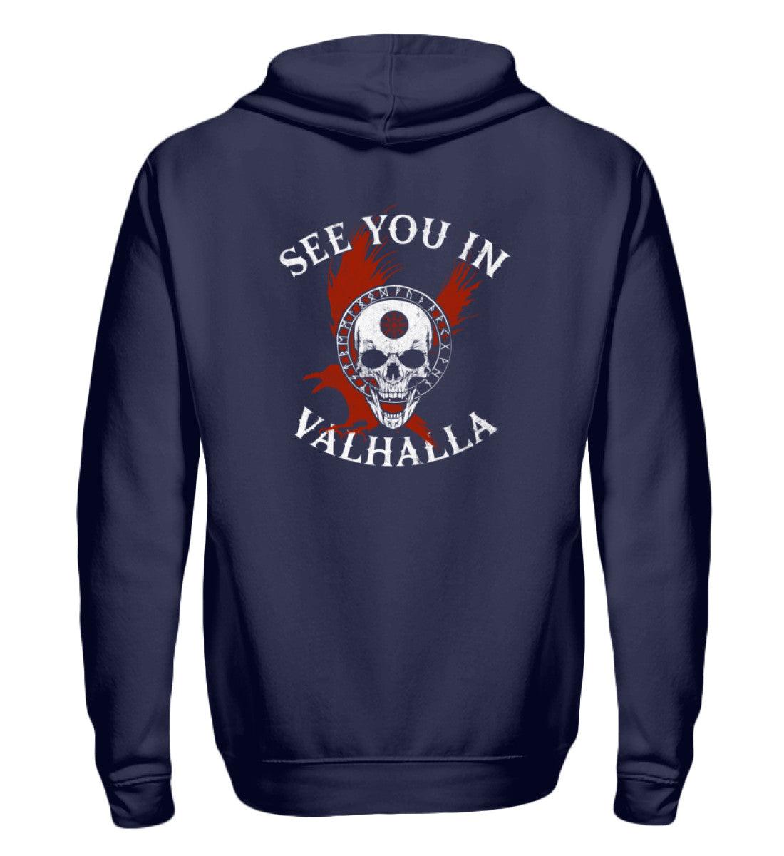 🔥 Wikinger Zipp-Hoodie – "See You in Valhalla" 🔥 - Nordic Viking Wear