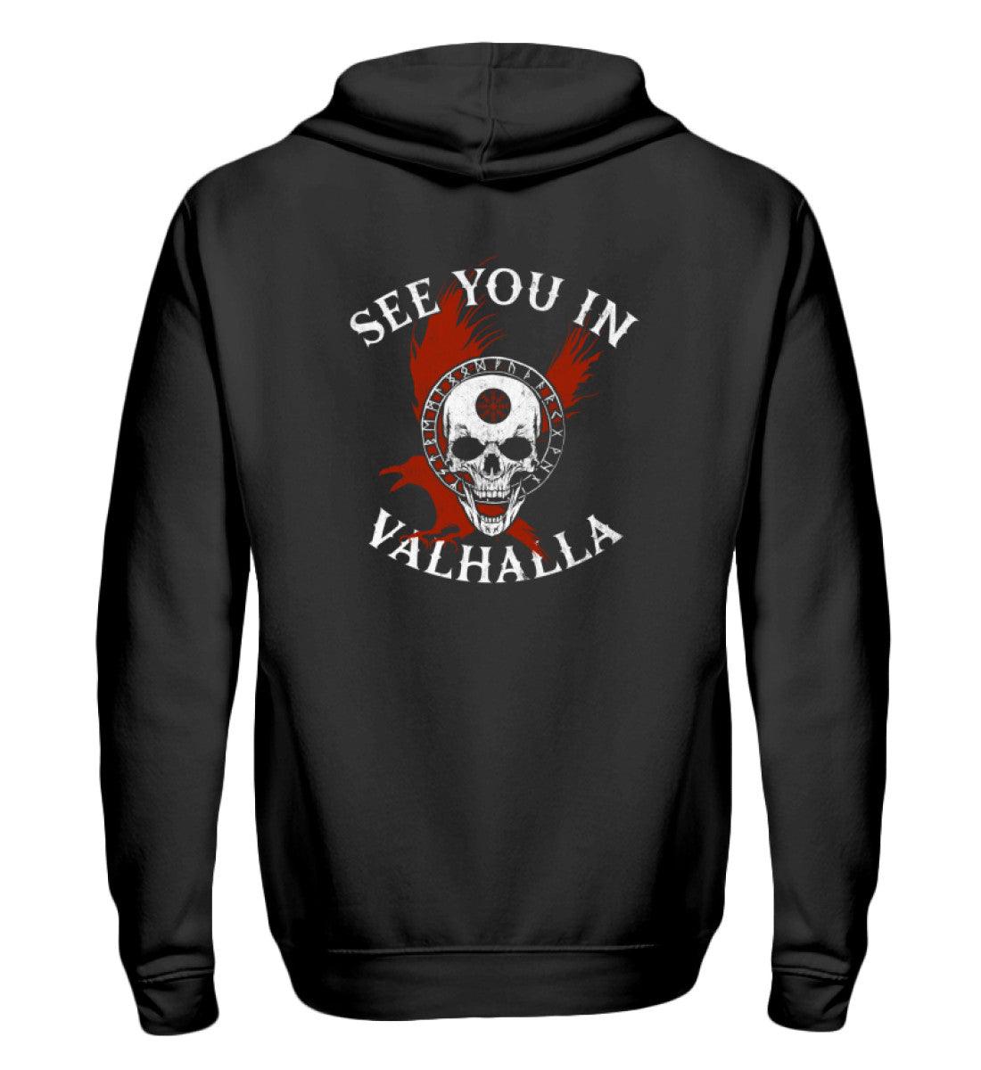 🔥 Wikinger Zipp-Hoodie – "See You in Valhalla" 🔥 - Nordic Viking Wear