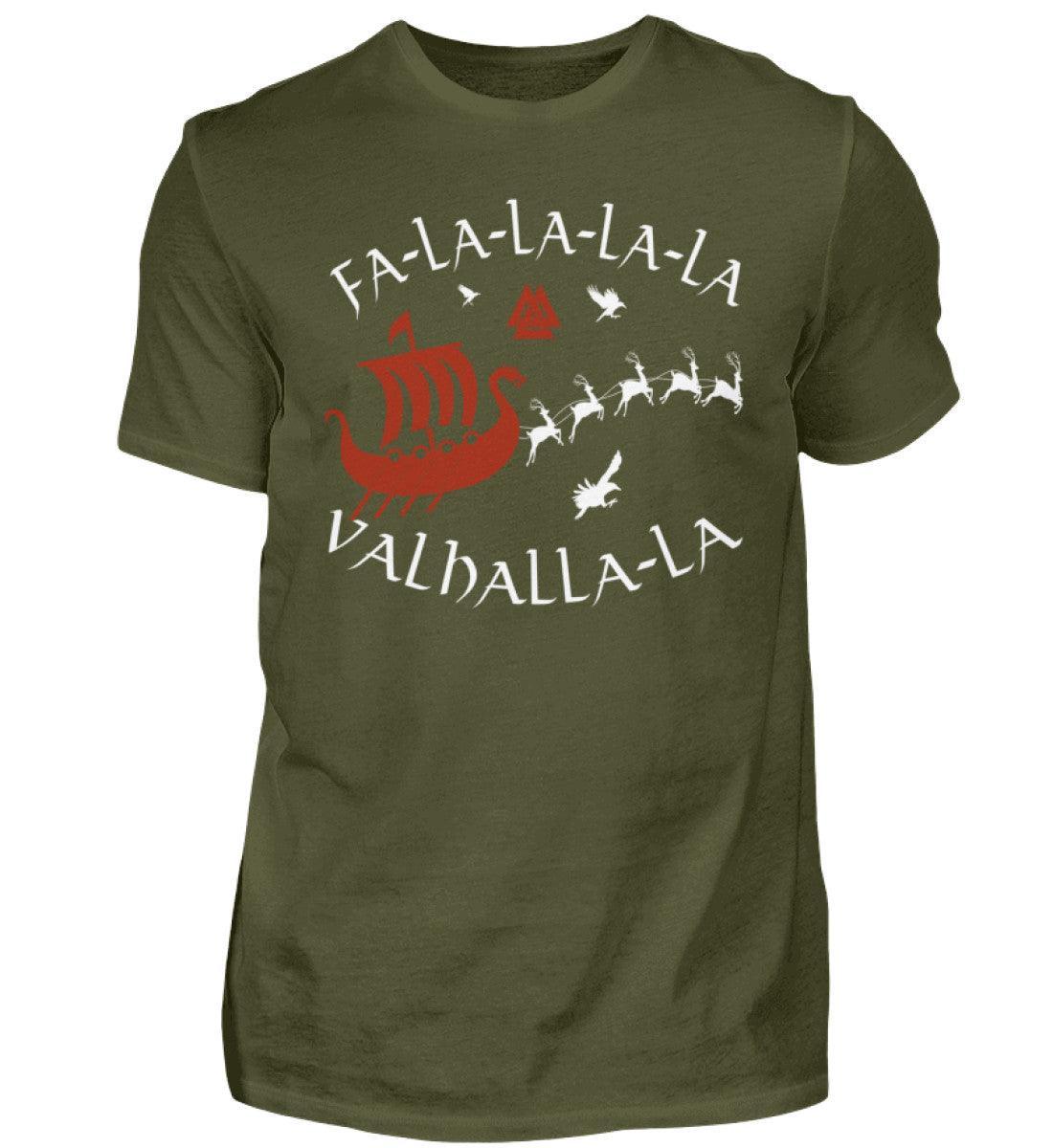 Wikinger T-Shirt "Fa-La-La-La Valhalla-La" - Nordische Mythologie Shirt - Nordic Viking Wear