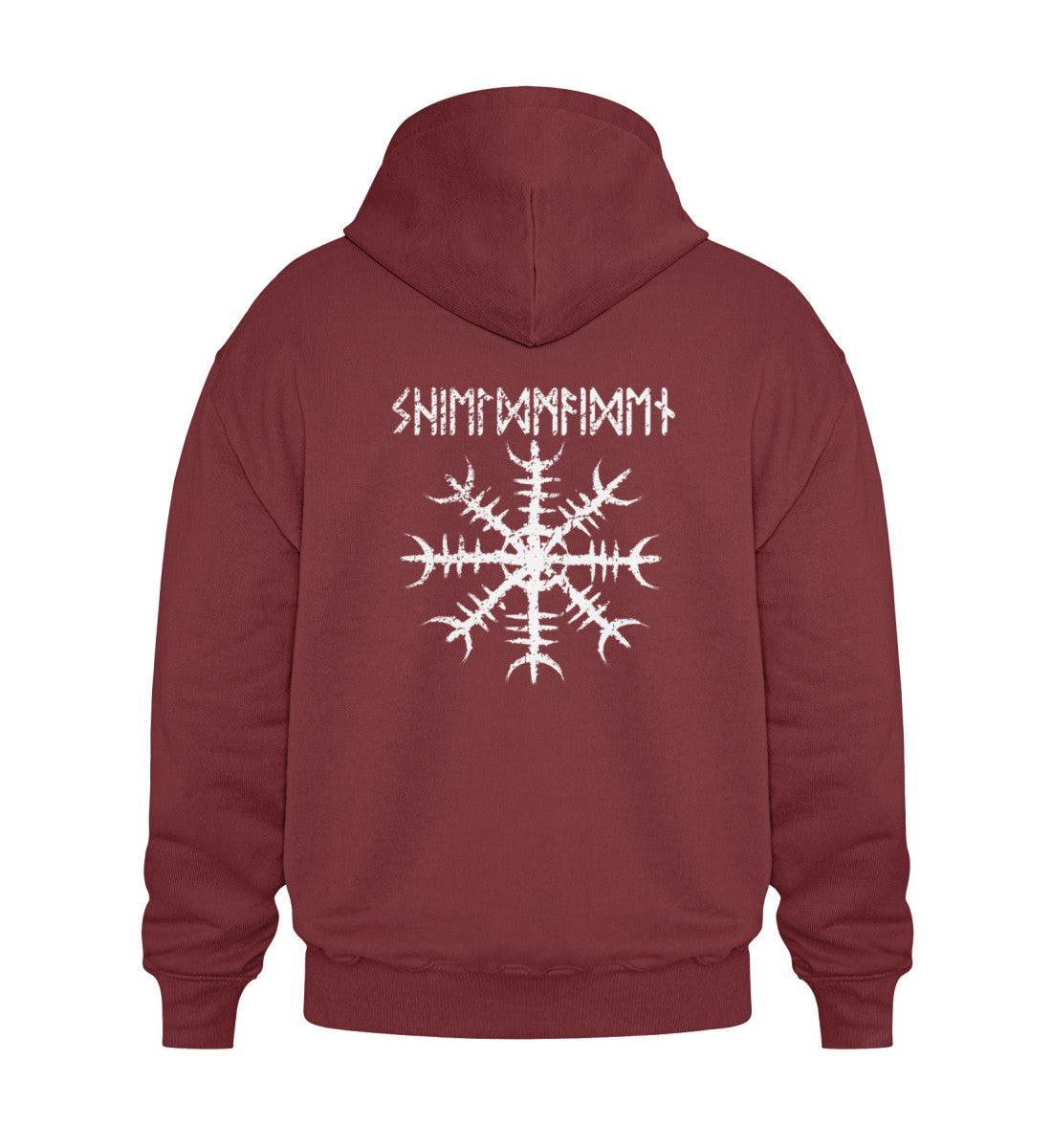 Schildmaiden Heavy Vintage Hoodie Helm Of Awe - Nordic Viking Wear