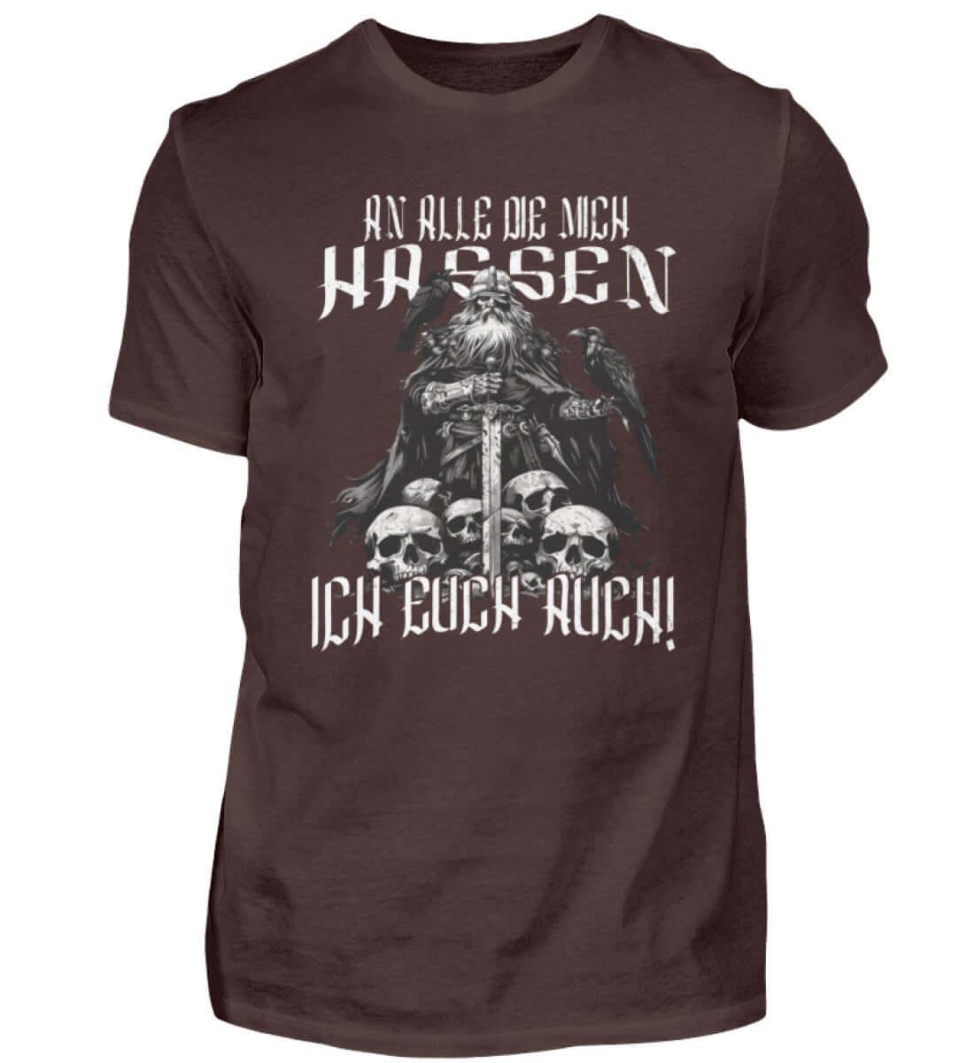 Wikinger-Humor T-Shirt – 'An Alle Die Mich Hassen, Ich Euch Auch! - Nordic Viking Wear
