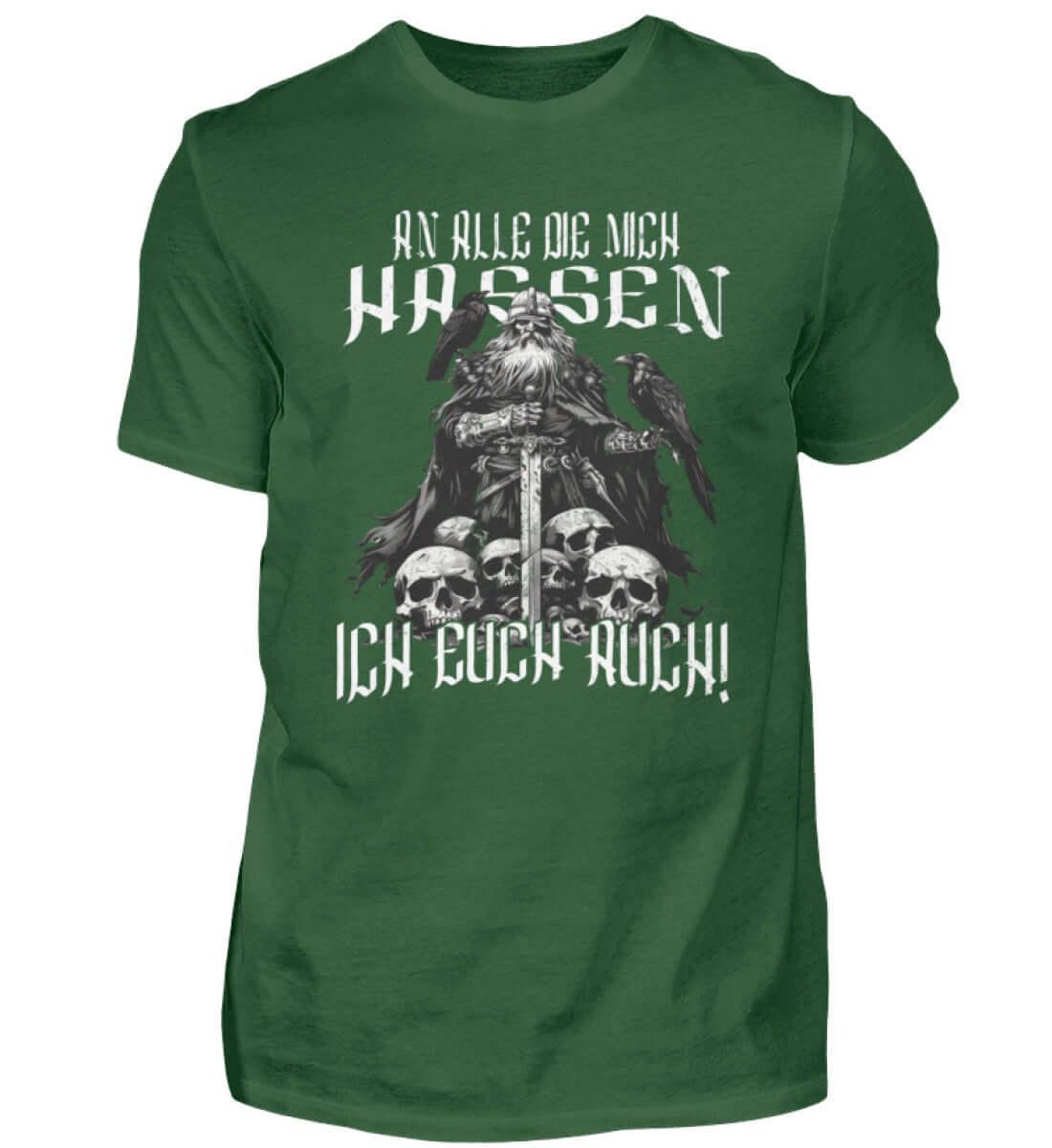 Wikinger-Humor T-Shirt – 'An Alle Die Mich Hassen, Ich Euch Auch! - Nordic Viking Wear