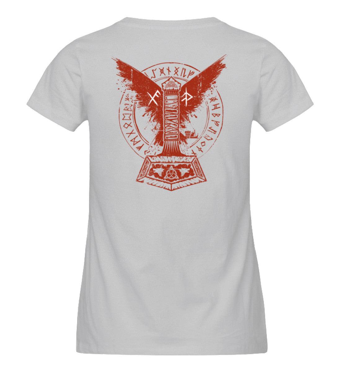 Schildmaiden Expresser Shirt– Thors Hammer mit Blutadler und Binde-Runen - Nordic Viking Wear