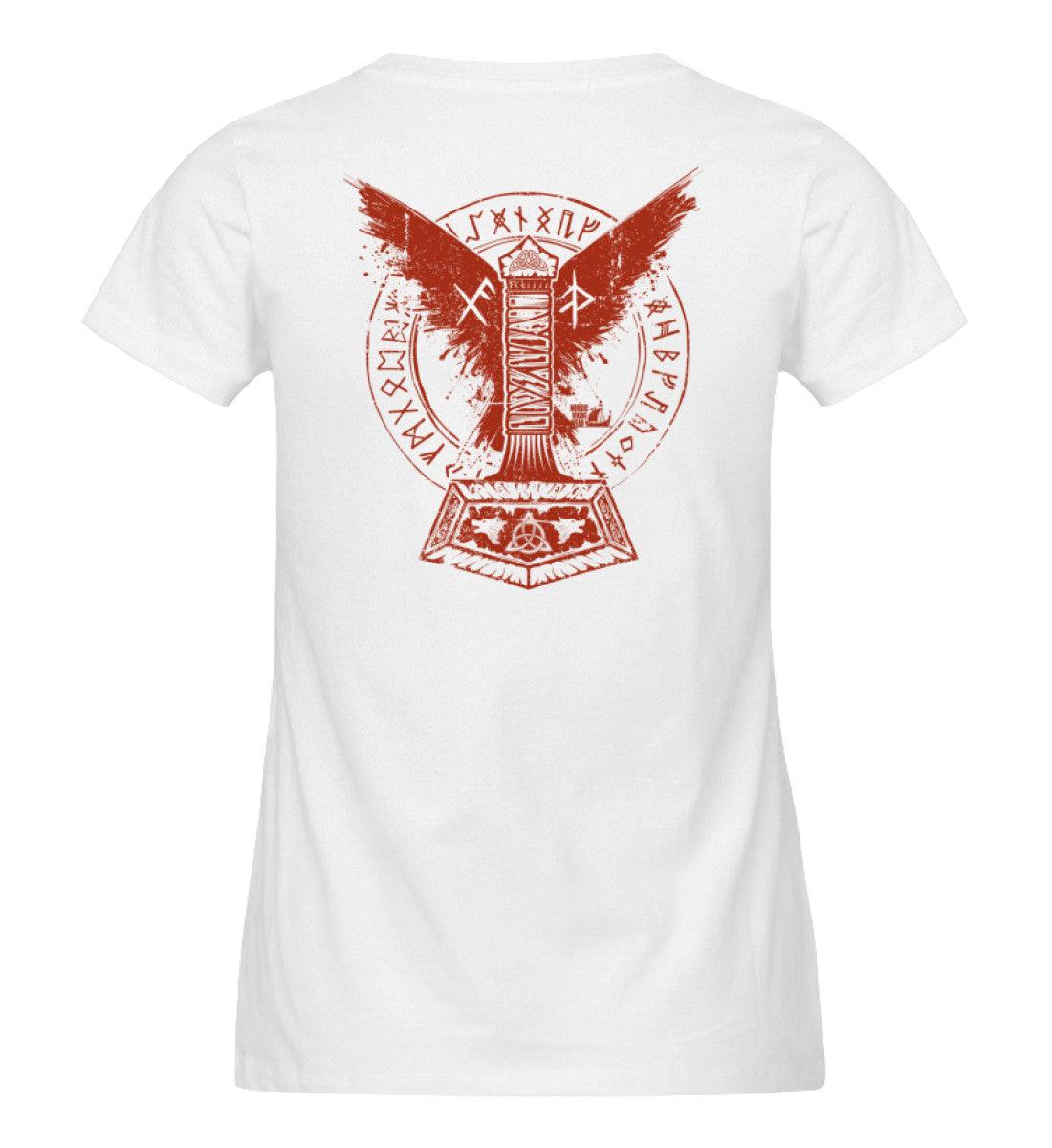 Schildmaiden Expresser Shirt– Thors Hammer mit Blutadler und Binde-Runen - Nordic Viking Wear