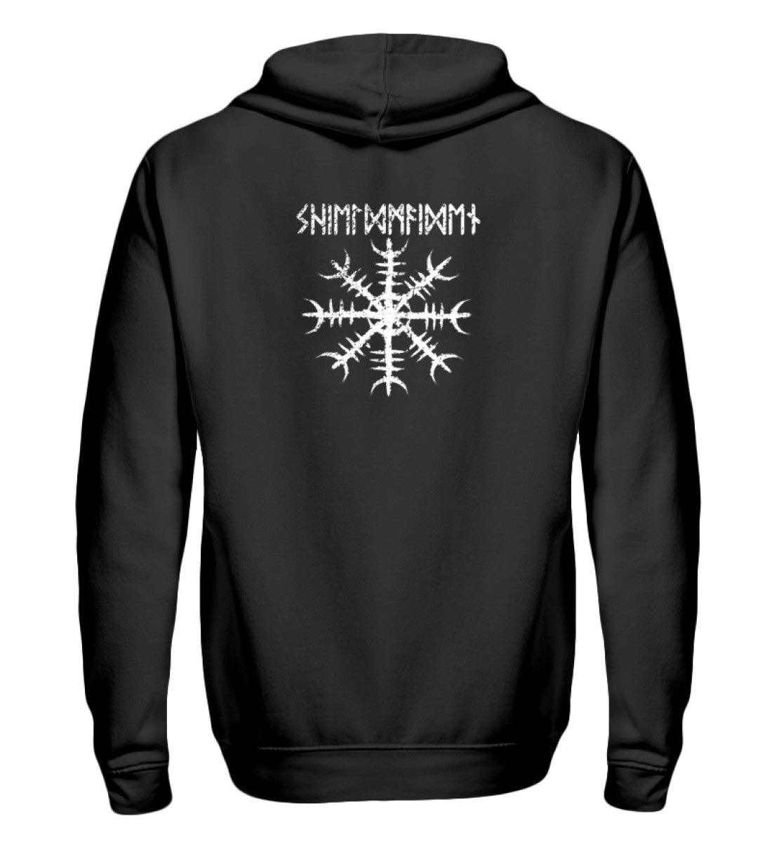 ❄ Helm of Awe Zipp-Hoodie – Wikinger Schutzsymbol für wahre Krieger! ❄ - Nordic Viking Wear