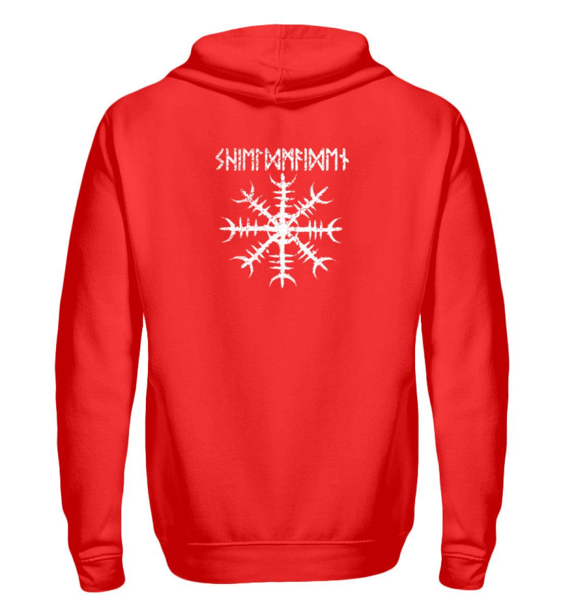 ❄ Helm of Awe Zipp-Hoodie – Wikinger Schutzsymbol für wahre Krieger! ❄ - Nordic Viking Wear