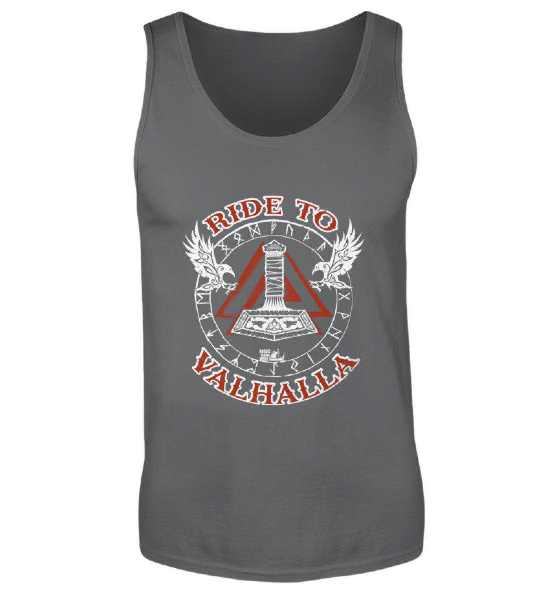 Ride to Valhalla Tanktop – Wikinger Design mit Thors Hammer und Runen - Nordic Viking Wear