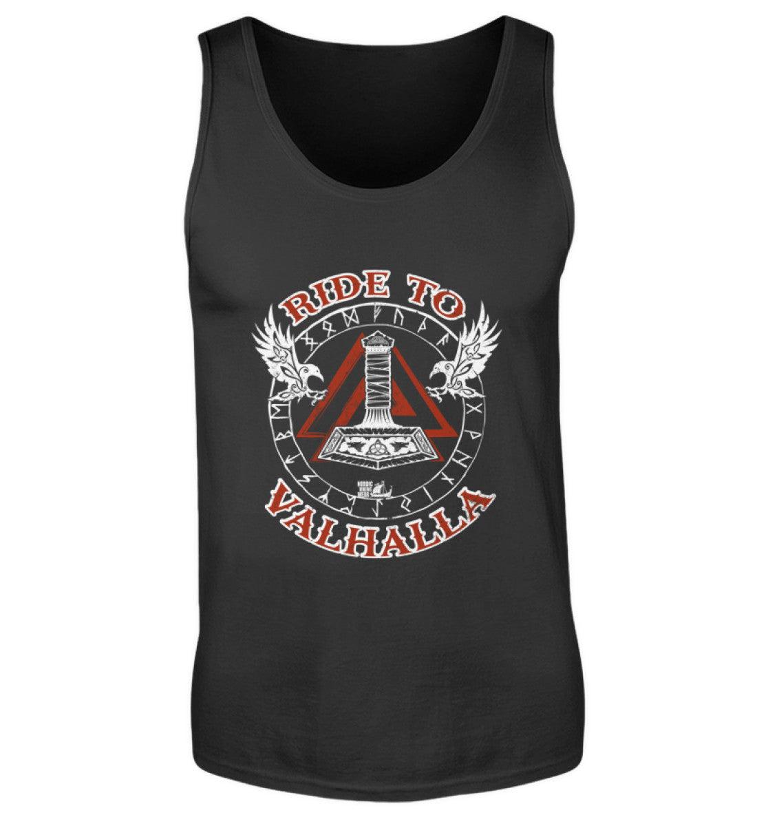 Ride to Valhalla Tanktop – Wikinger Design mit Thors Hammer und Runen - Nordic Viking Wear