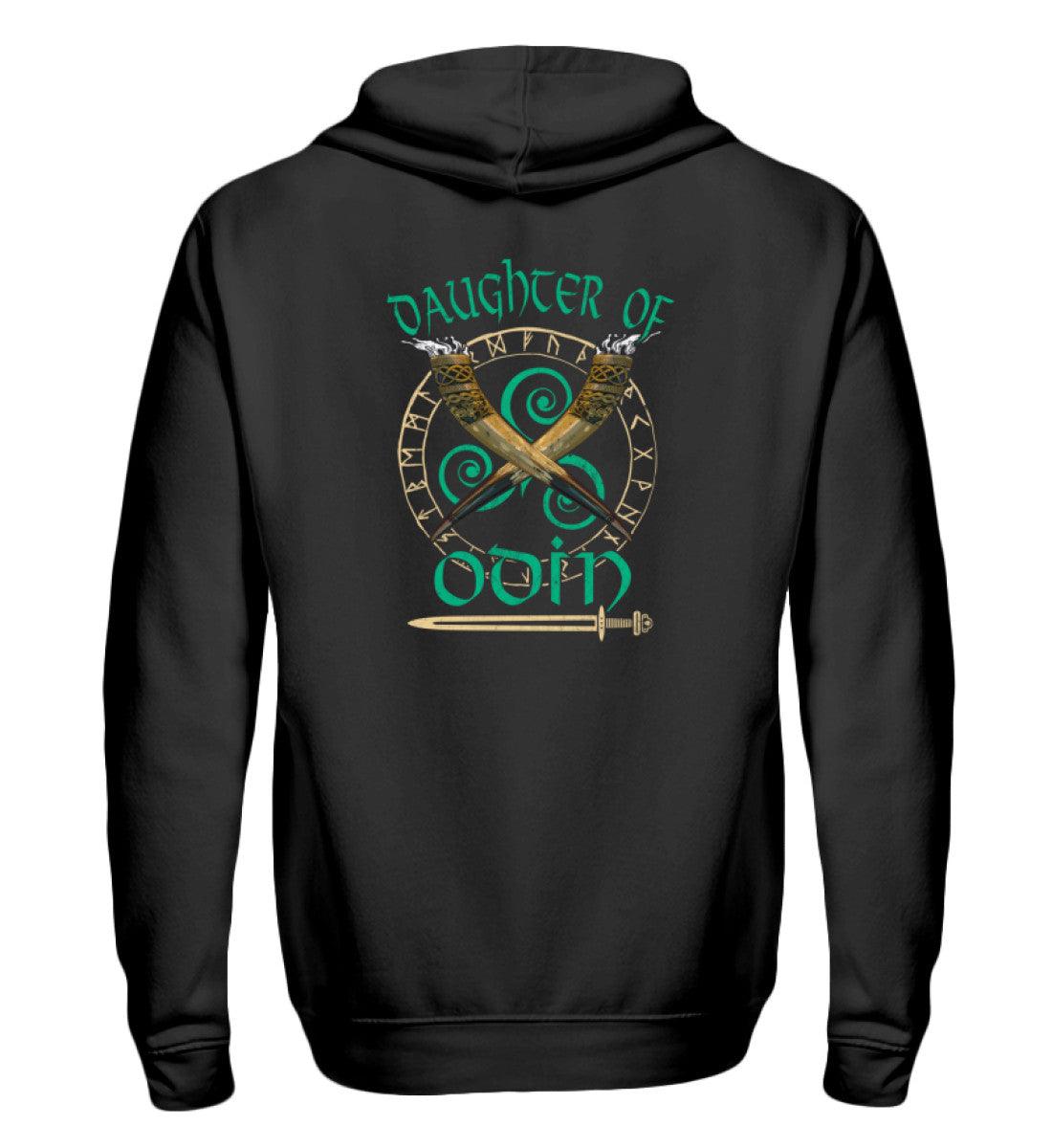 ⚔ Zipp-Hoodie „Daughter of Odin“ – Wikinger-Design für Schildmaiden ⚔ - Nordic Viking Wear