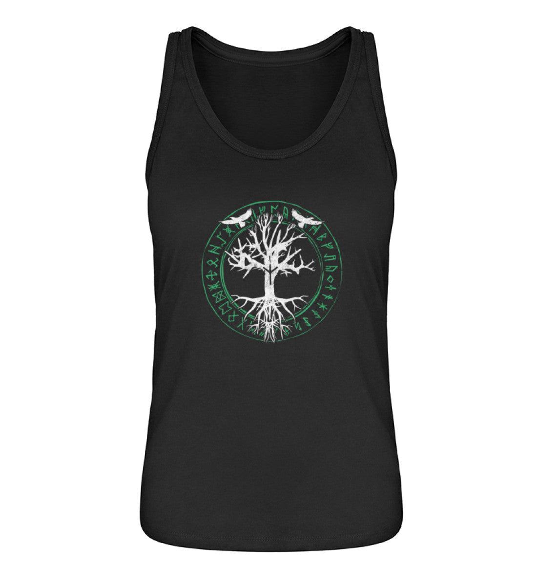 Schildmaiden Tanktop Odins Raben Weltenbaum mit Runenkreis - Nordic Viking Wear