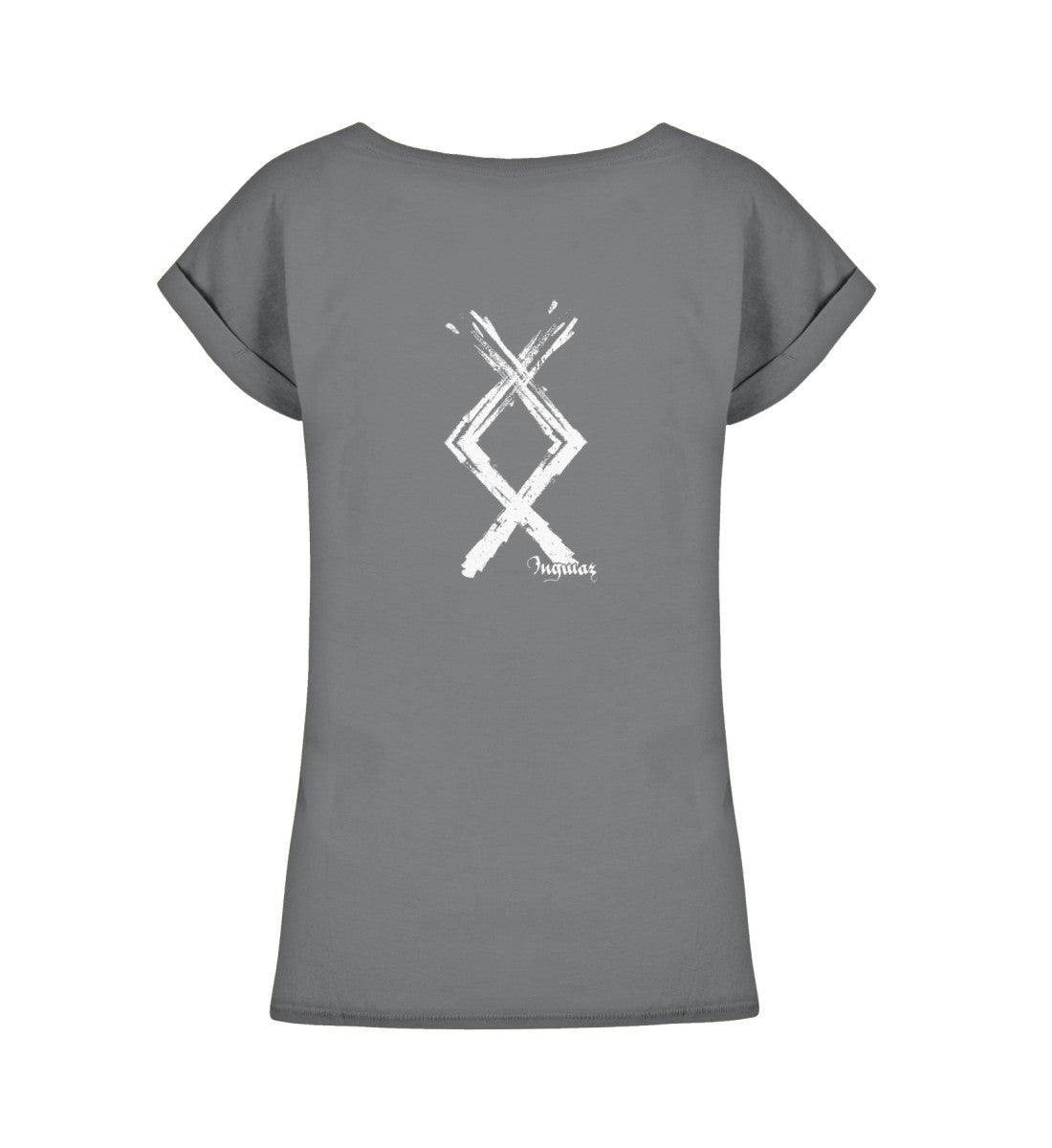 Schildmaiden Extendet Shirt – Ingwaz Rune im kraftvollen Design - Nordic Viking Wear
