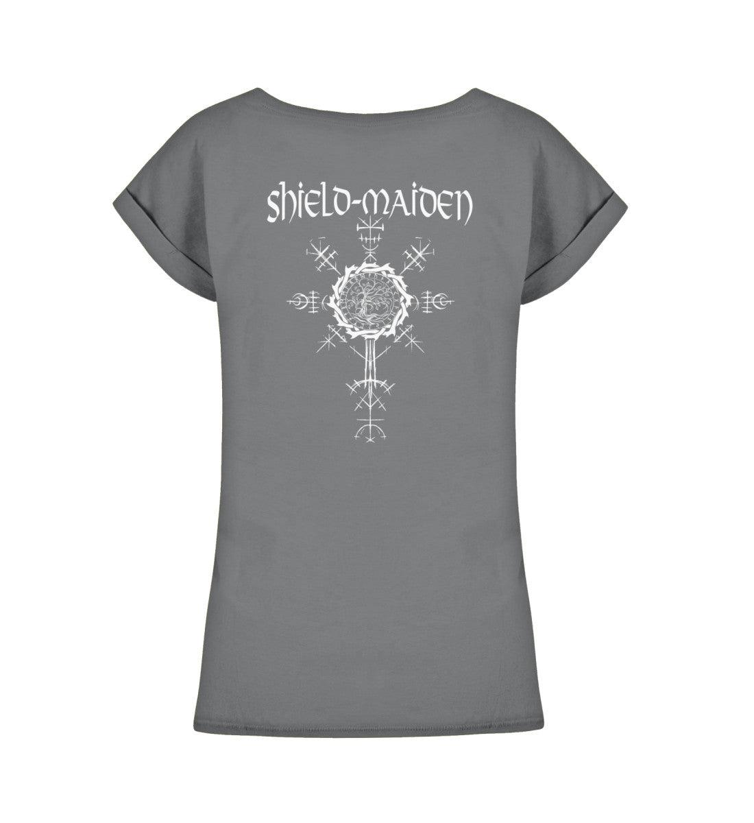 Schildmaiden Extended Shirt – Yggdrasil und Runen-Design - Nordic Viking Wear