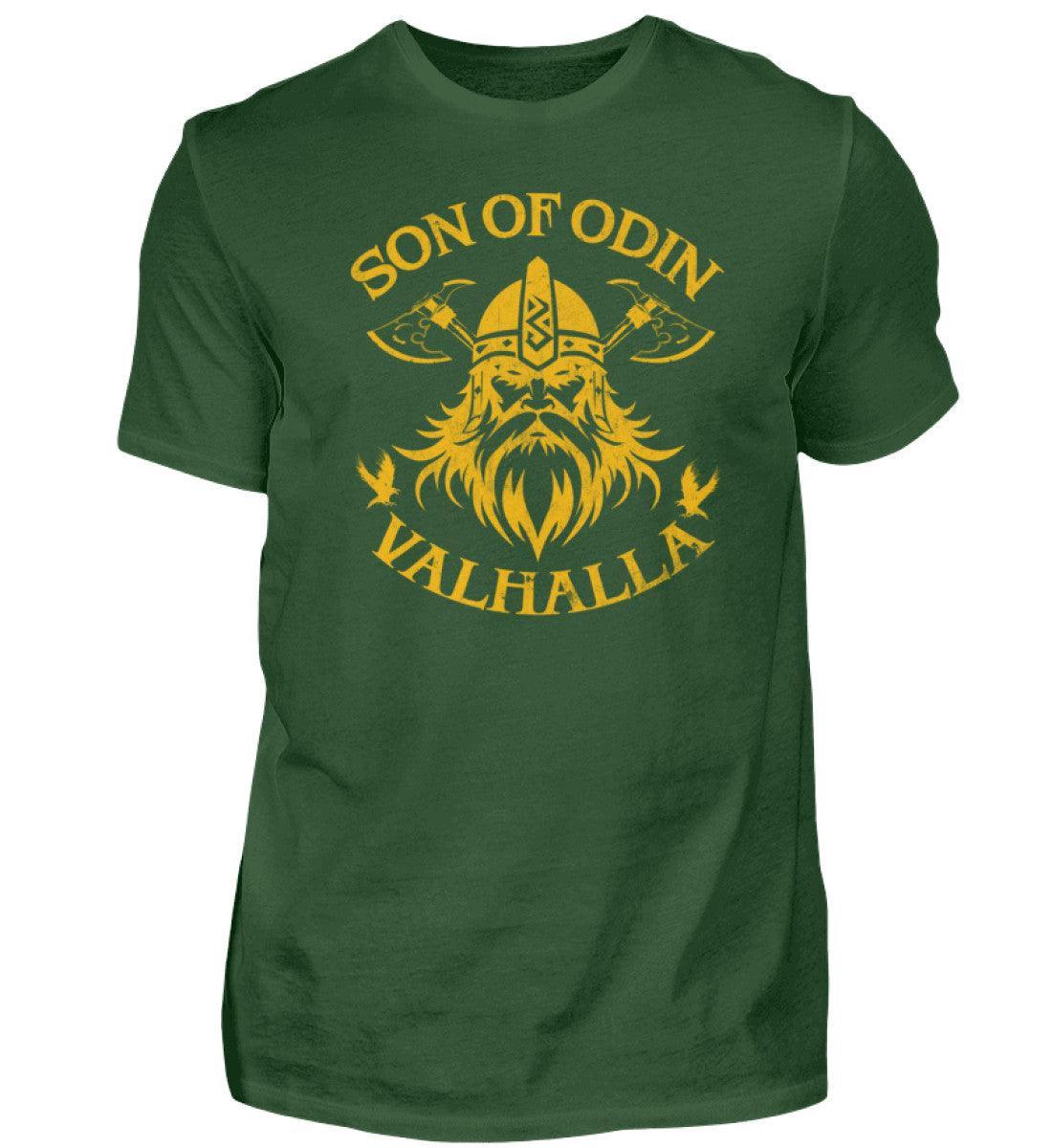 Wikinger Premiumshirt 'Son of Odin – Valhalla' – Stolz und Entschlossenheit - Nordic Viking Wear