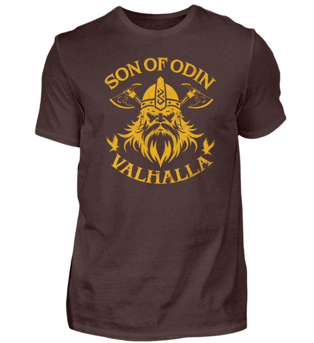 Wikinger Premiumshirt 'Son of Odin – Valhalla' – Stolz und Entschlossenheit - Nordic Viking Wear