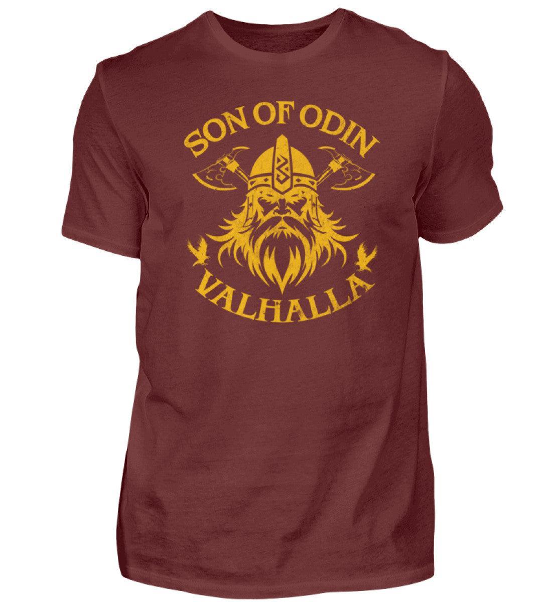 Wikinger Premiumshirt 'Son of Odin – Valhalla' – Stolz und Entschlossenheit - Nordic Viking Wear