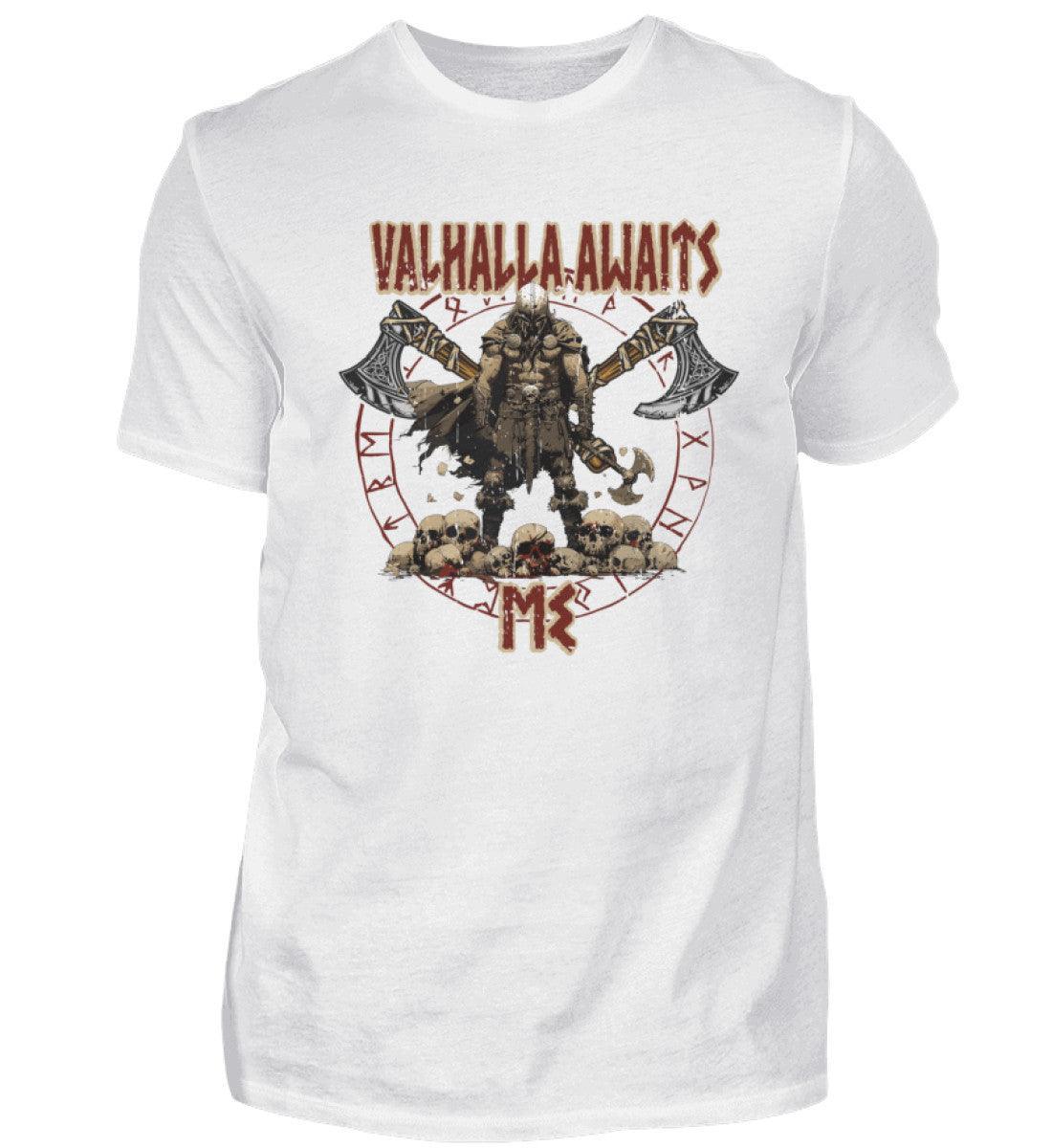 "Valhalla Awaits Me - Krieger Wikinger-Premiumshirt" - Nordic Viking Wear