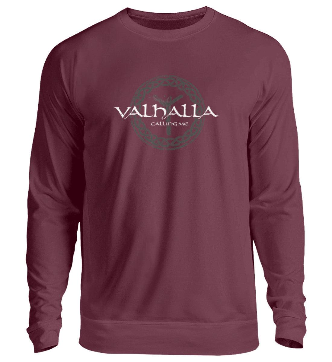 Wikinger-Sweatshirt "Valhalla Calling Me" mit Rune Algiz – Nordische Mythologie Pullover - Nordic Viking Wear