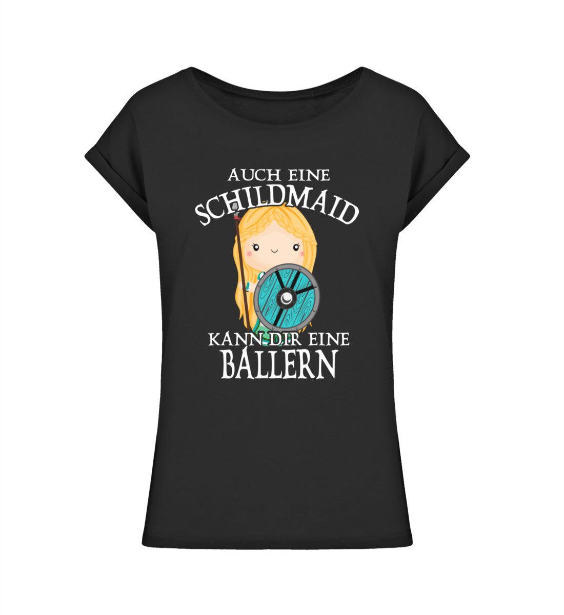 Schildmaiden Extendet Shirt – „Auch eine Schildmaid kann dir eine ballern“-Design Setze ein humorvolles Sta - Nordic Viking Wear