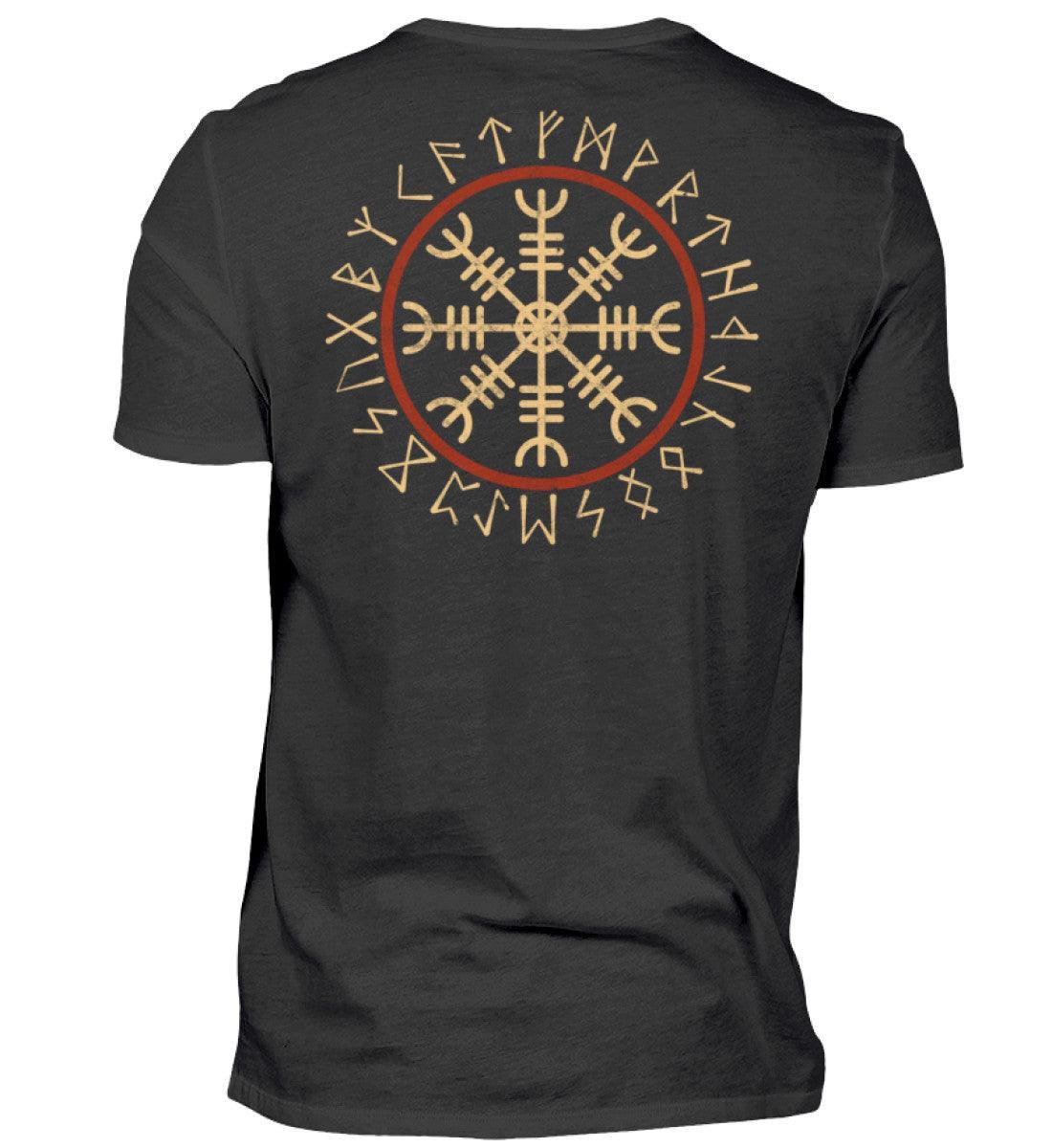 Wikinger Backprint Helm Of Awe Mit Runenkreis - Nordic Viking Wear