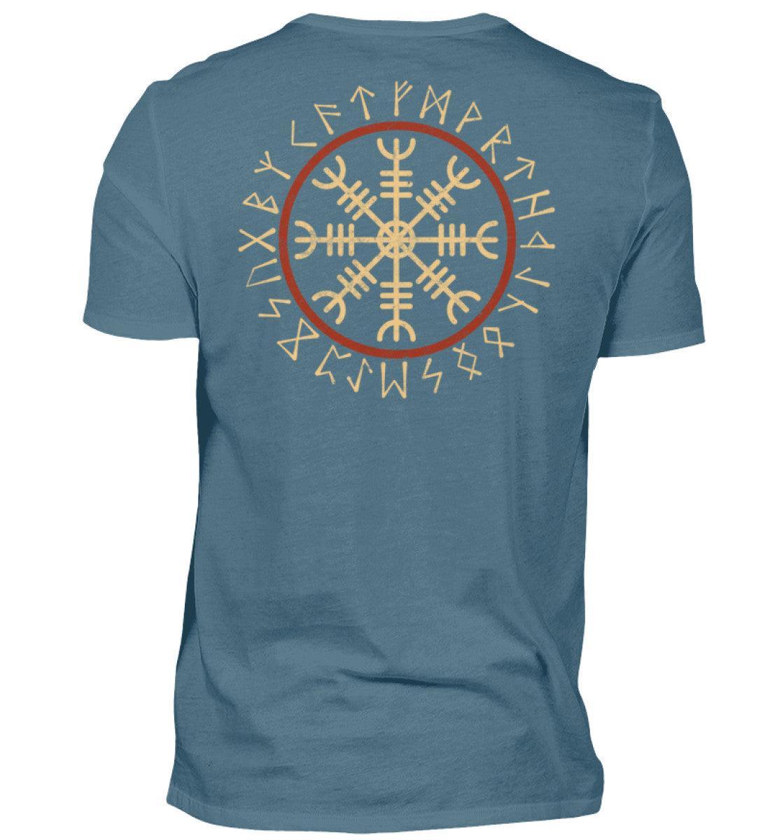 Wikinger Backprint Helm Of Awe Mit Runenkreis - Nordic Viking Wear