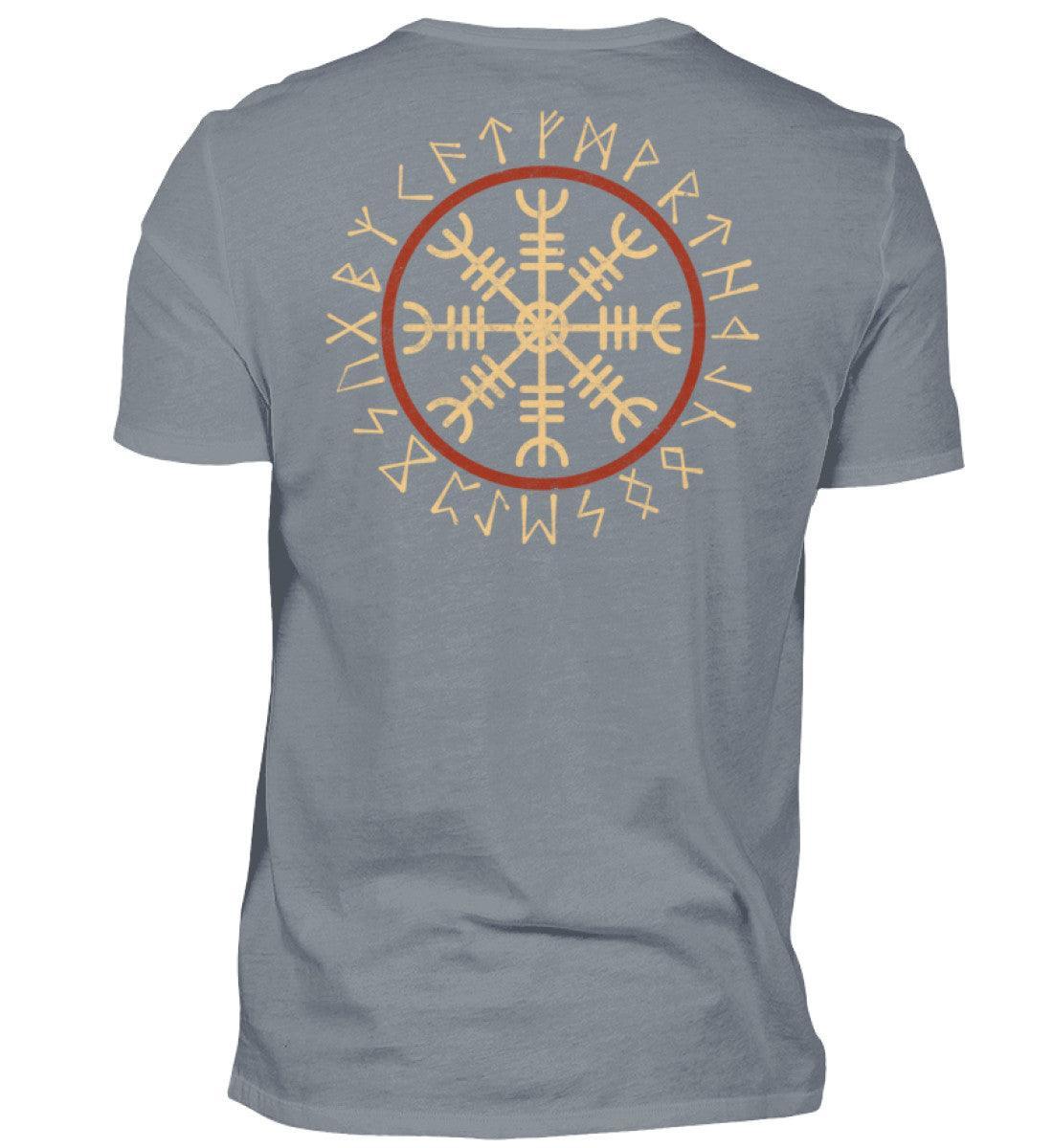 Wikinger Backprint Helm Of Awe Mit Runenkreis - Nordic Viking Wear