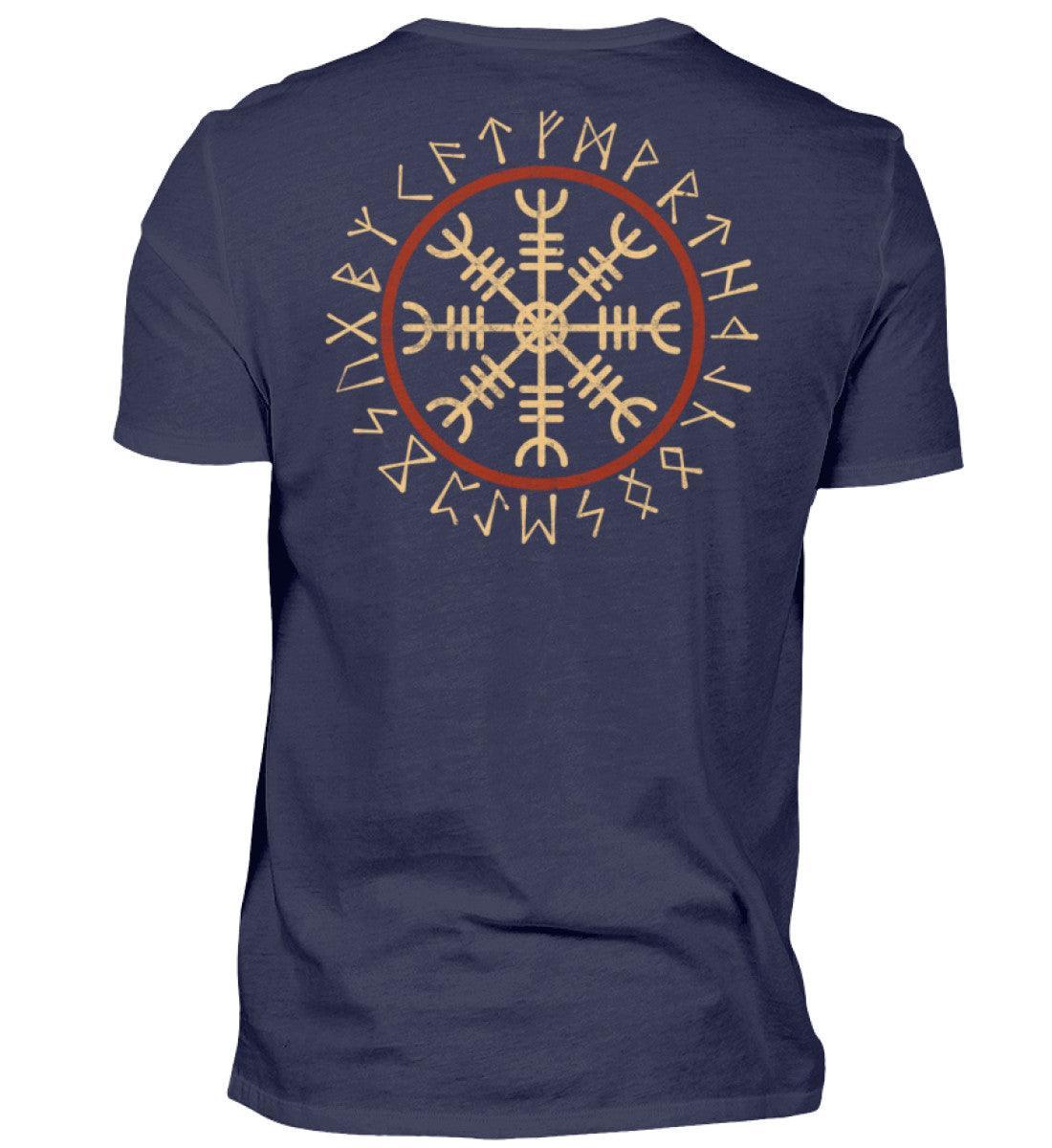 Wikinger Backprint Helm Of Awe Mit Runenkreis - Nordic Viking Wear
