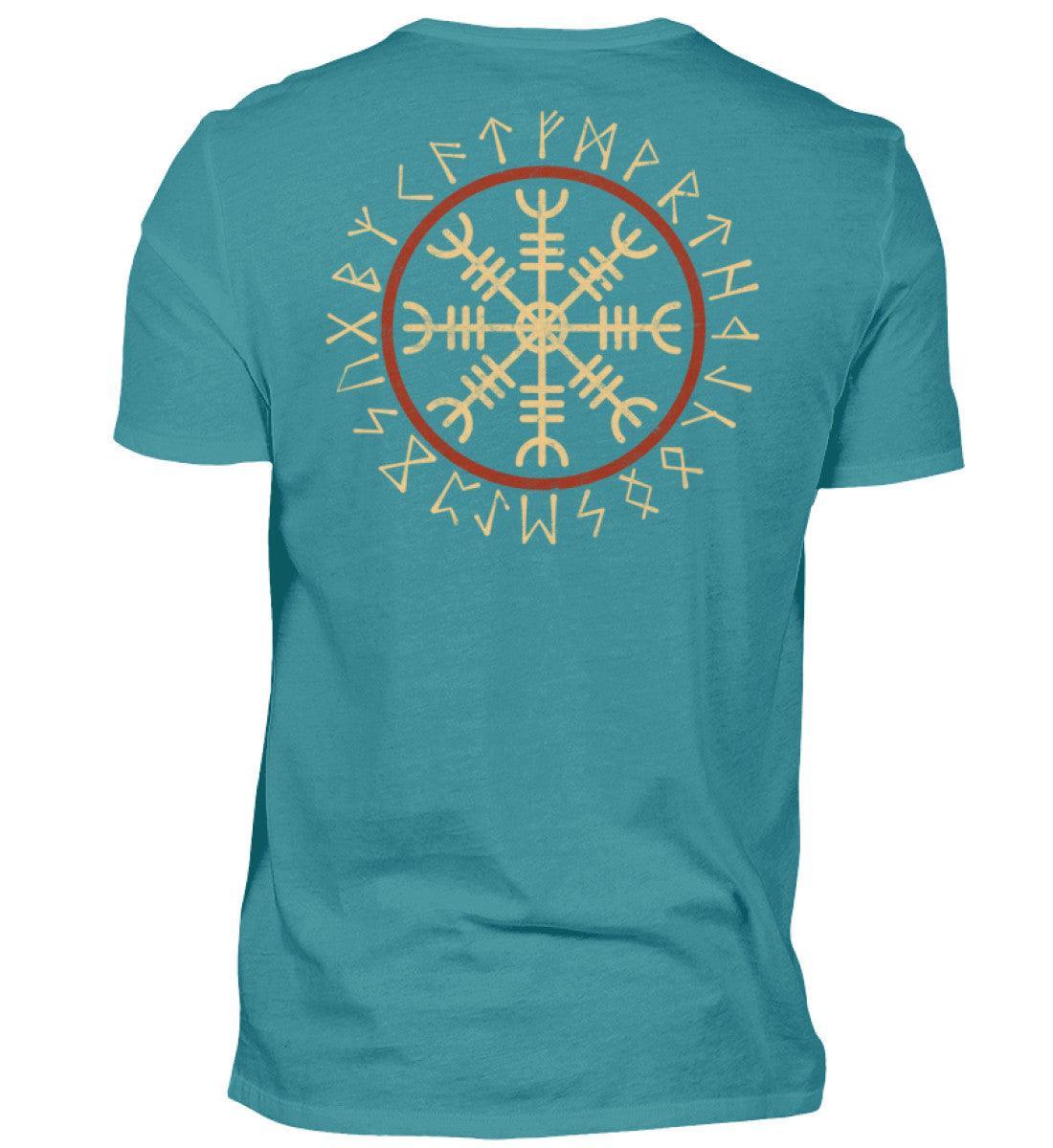 Wikinger Backprint Helm Of Awe Mit Runenkreis - Nordic Viking Wear